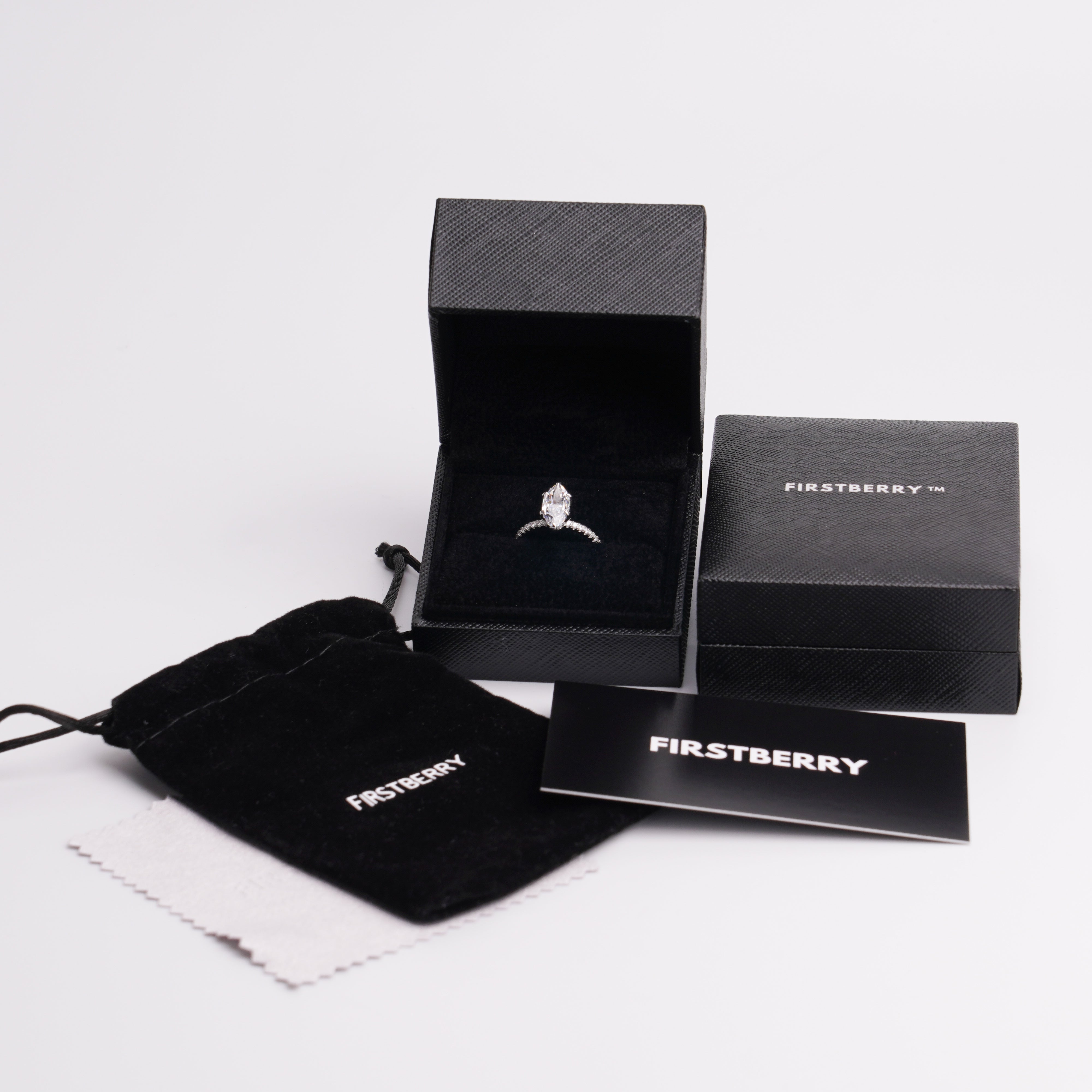 Heart Wedding Band - Simulated Diamond