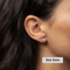 Round Solitaire Stud Earrings - Moissanites