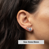 Round Solitaire Stud Earrings - Moissanites