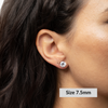 Round Solitaire Stud Earrings - Moissanites