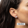 Round Solitaire Stud Earrings - Moissanites