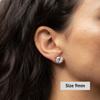 Round Solitaire Stud Earrings - Moissanites