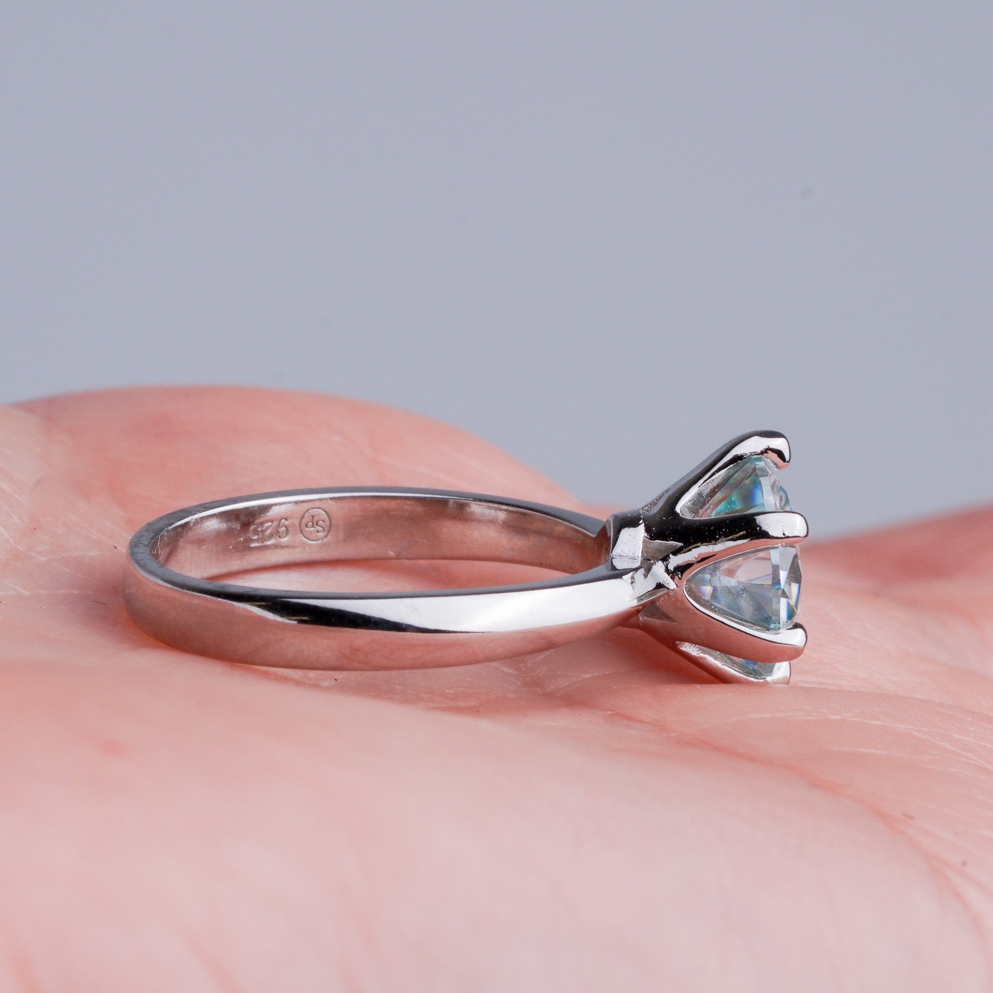 Round Solitaire Engagement Ring - Moissanite