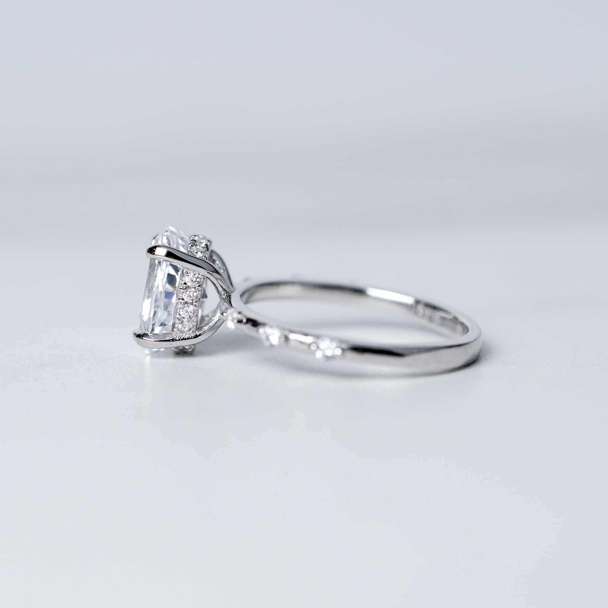 Oval Simulated Diamond Ring - Simulated Diamond