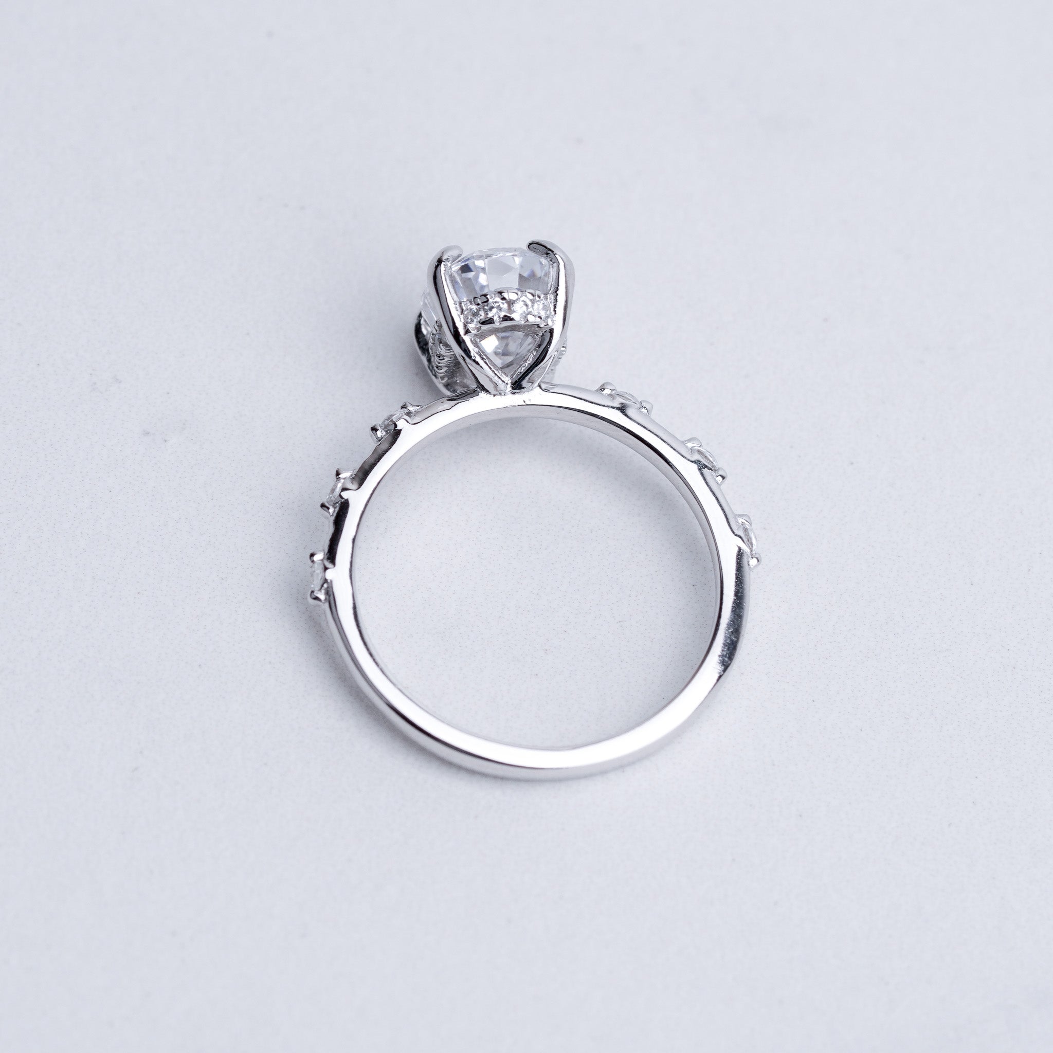 Oval Simulated Diamond Ring - Simulated Diamond