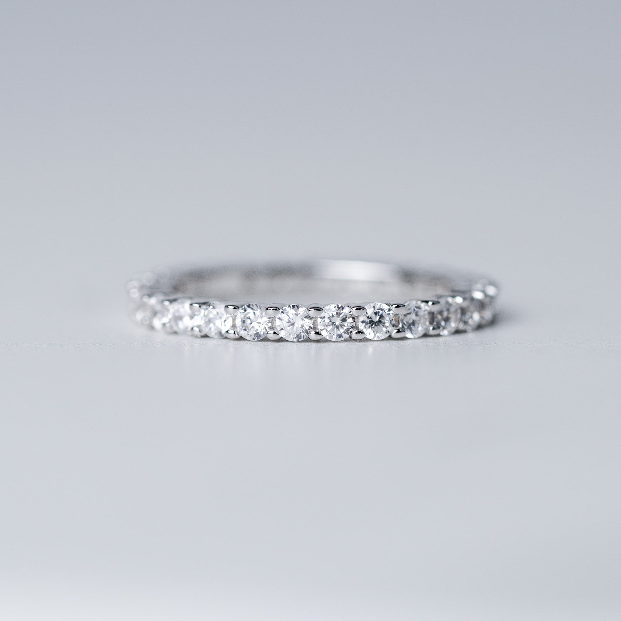 Classic Wedding Band - Moissanite