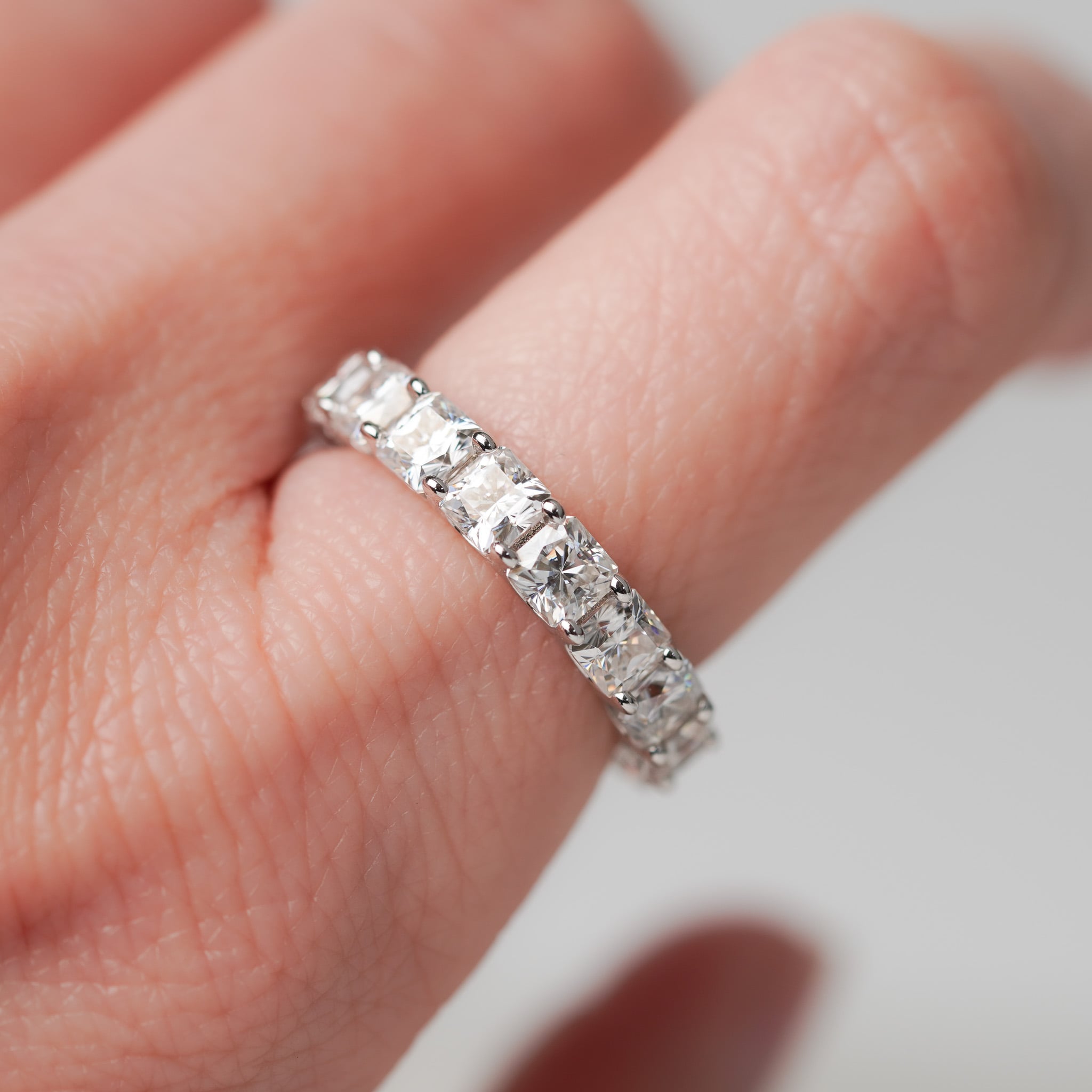 Moissanite Wedding Band