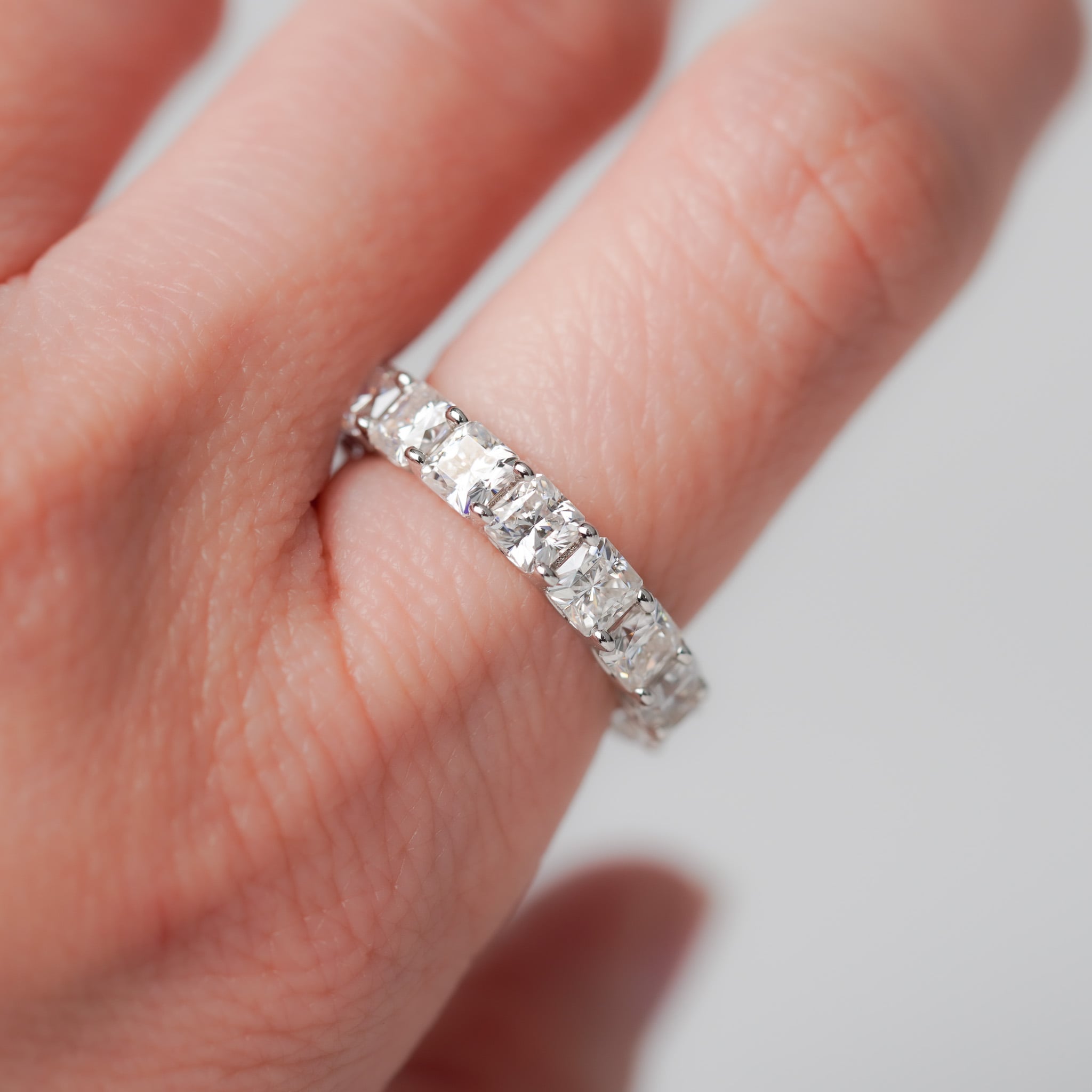 Moissanite Wedding Band