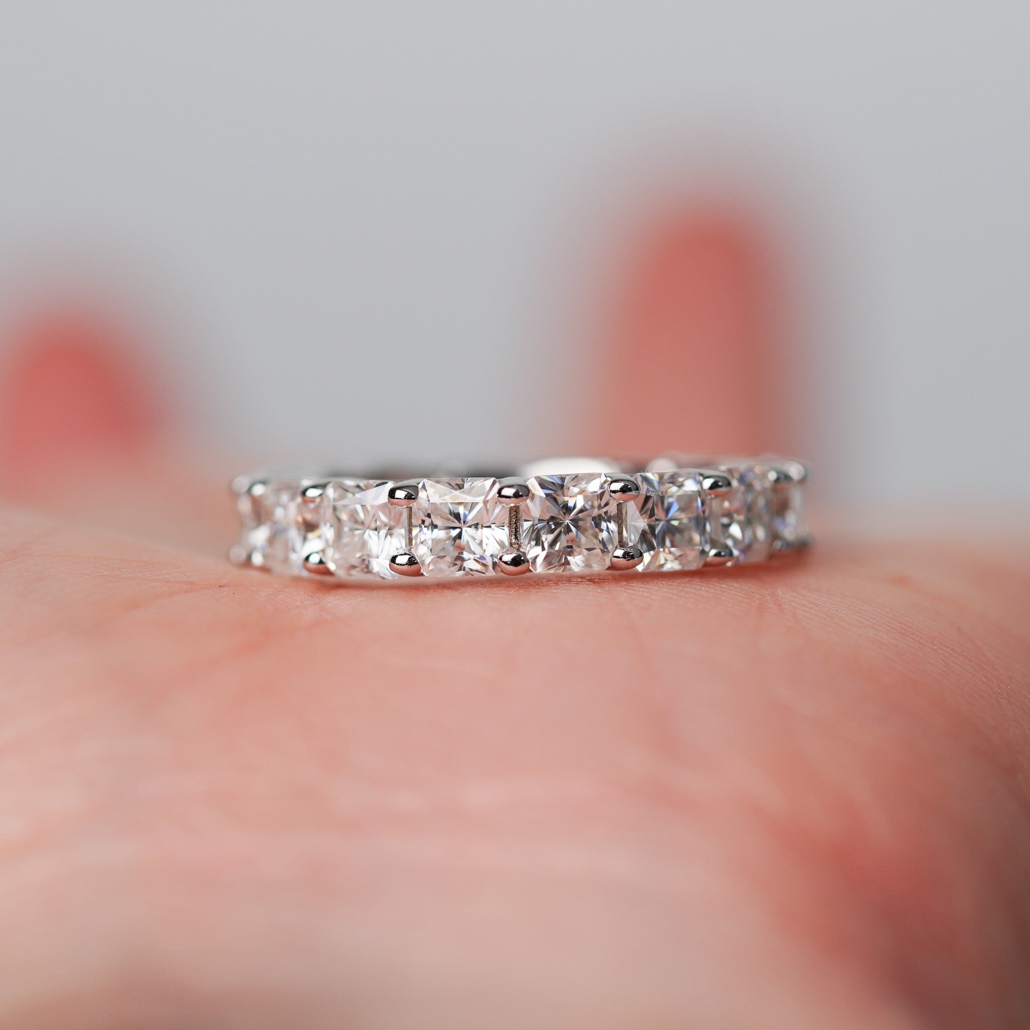 Moissanite Wedding Band