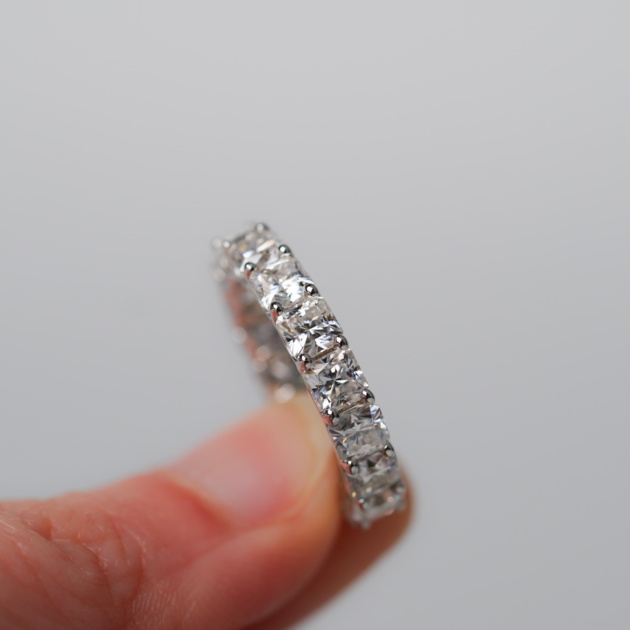 Moissanite Wedding Band