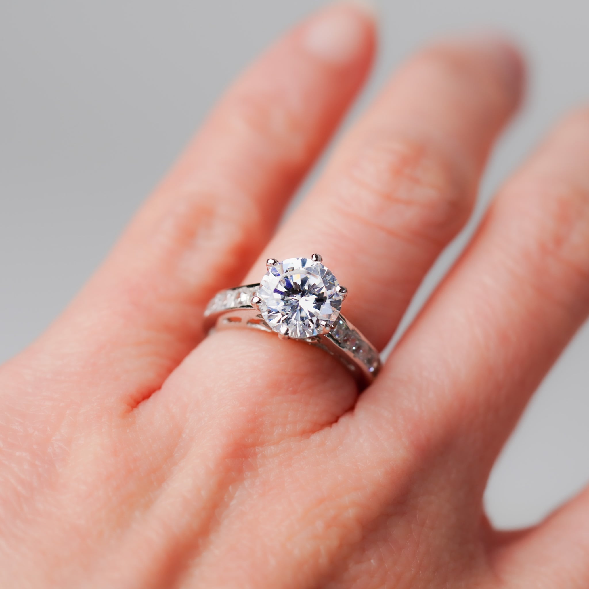 Moissanite Queen Ring - Simulated Diamond
