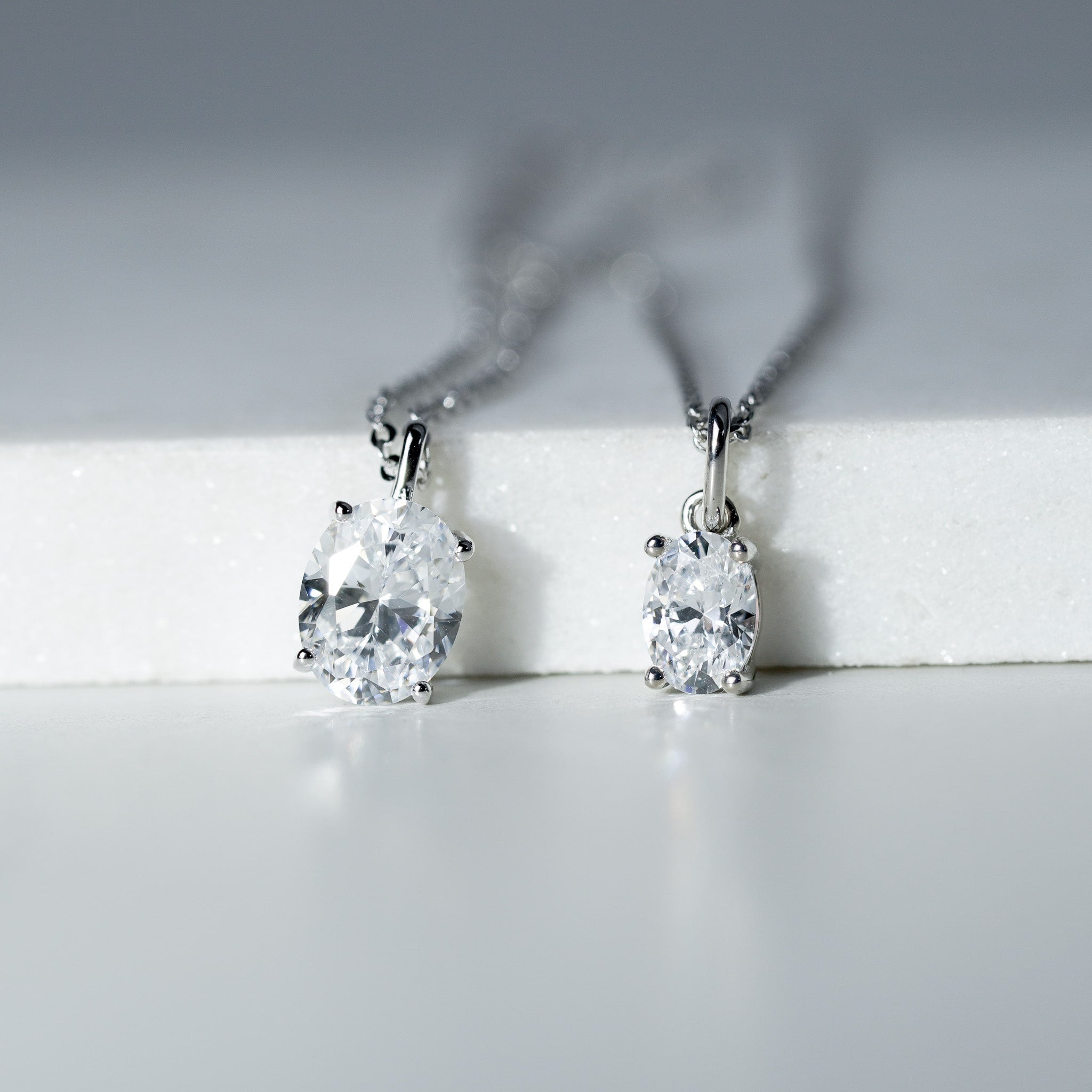 Oval Solitaire Necklace