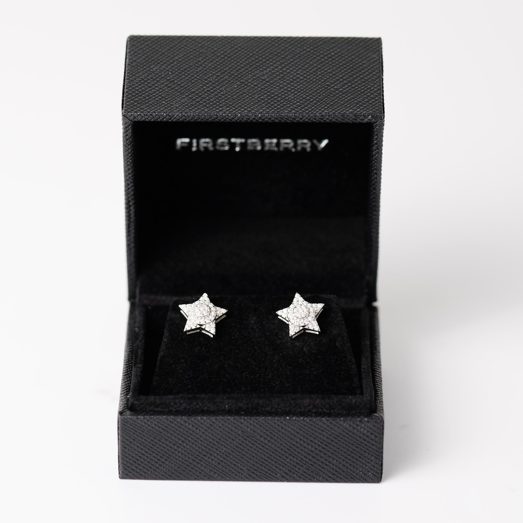 Moisssanite Star Earrings - Screwed Back