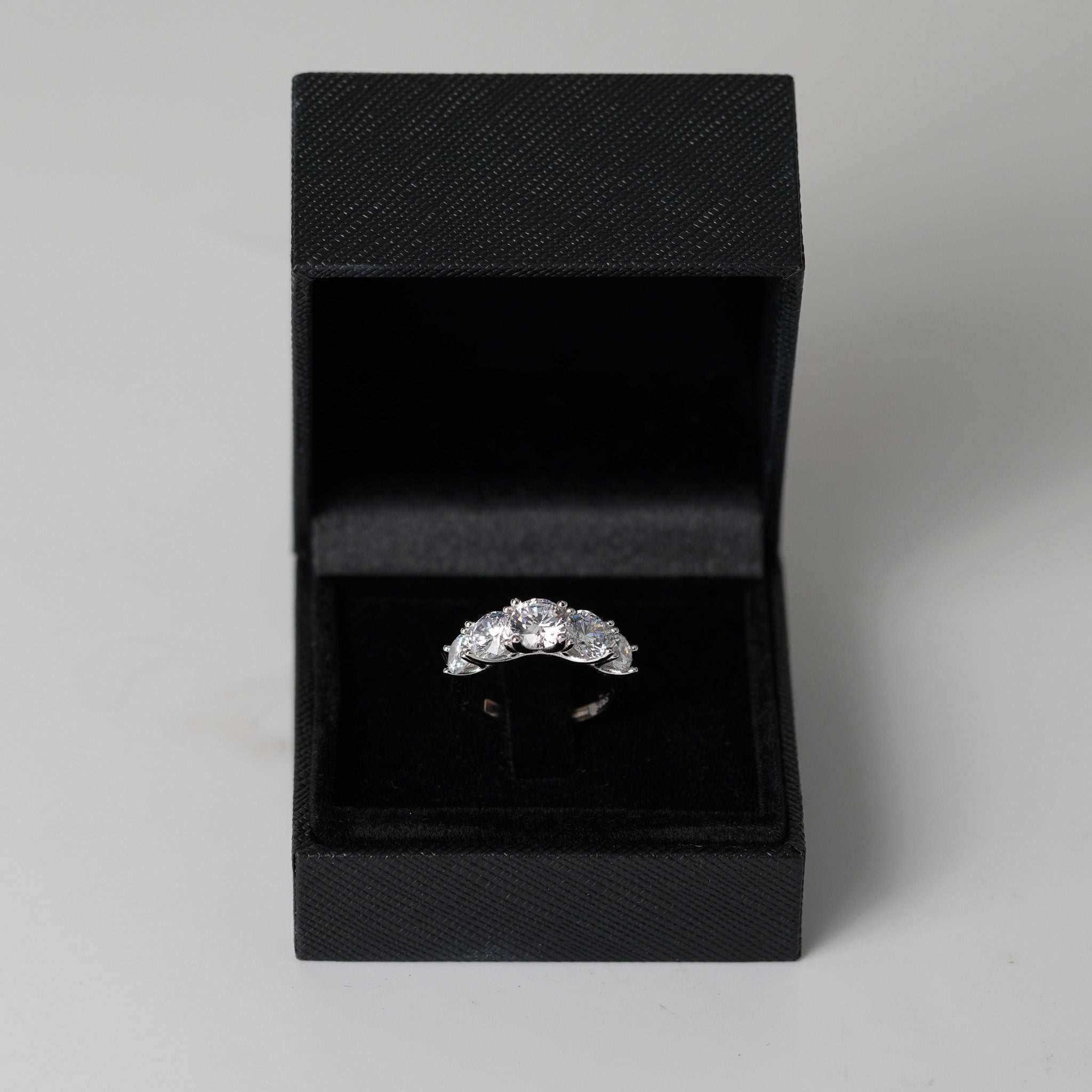 Five Stones Ring - 3ct - Simulated Diamond