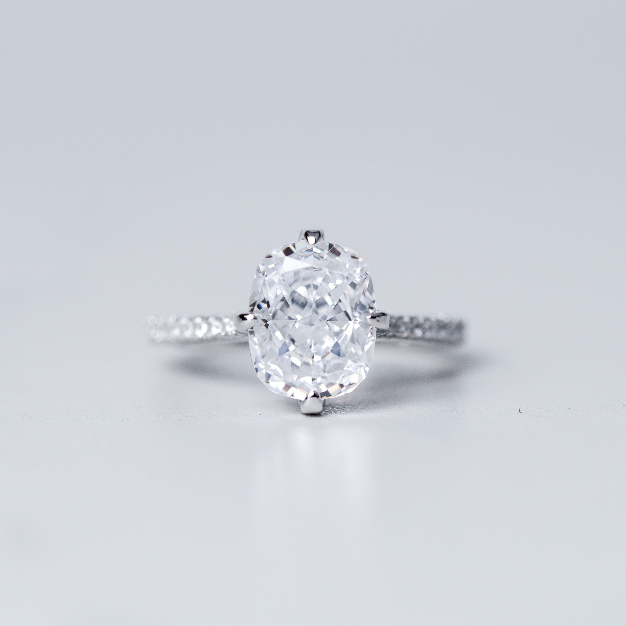 Radiant Cushion Ring - Simulated Diamond