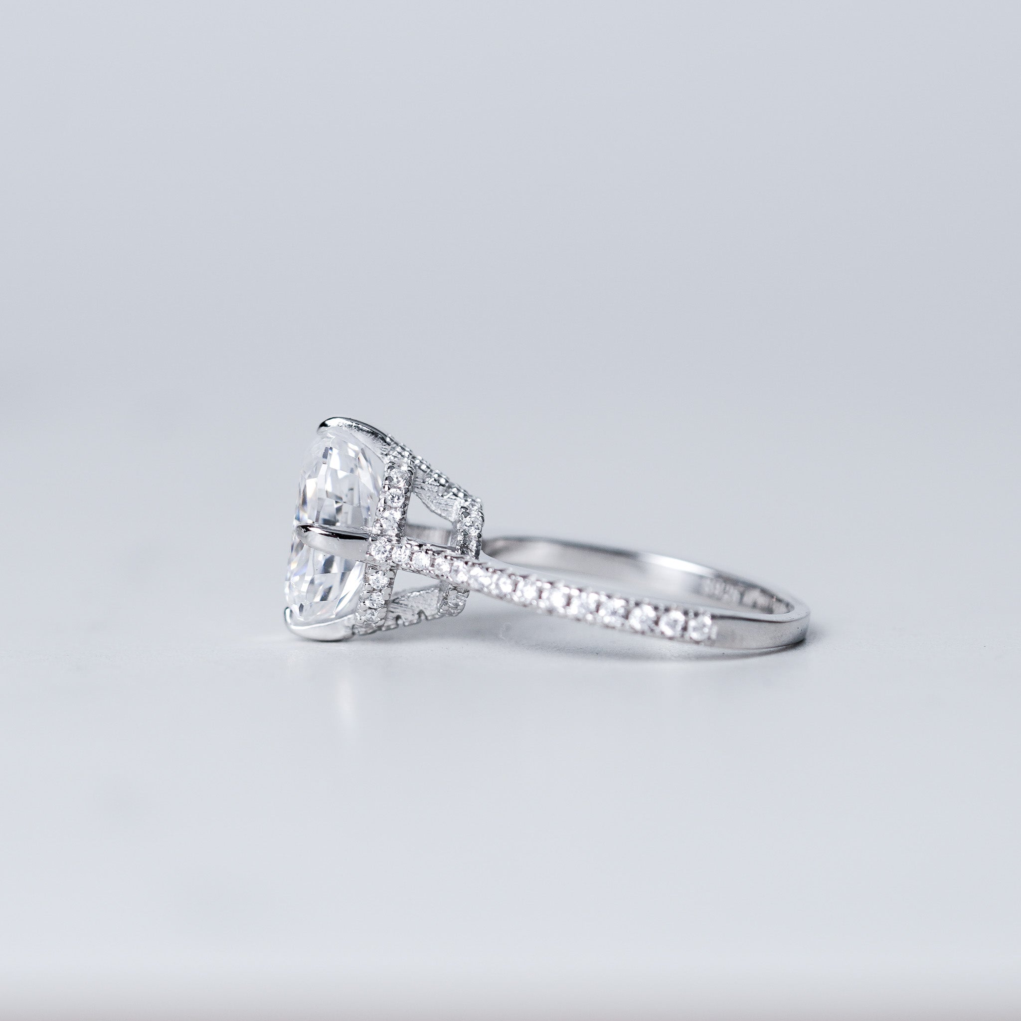 Radiant Cushion Ring - Simulated Diamond