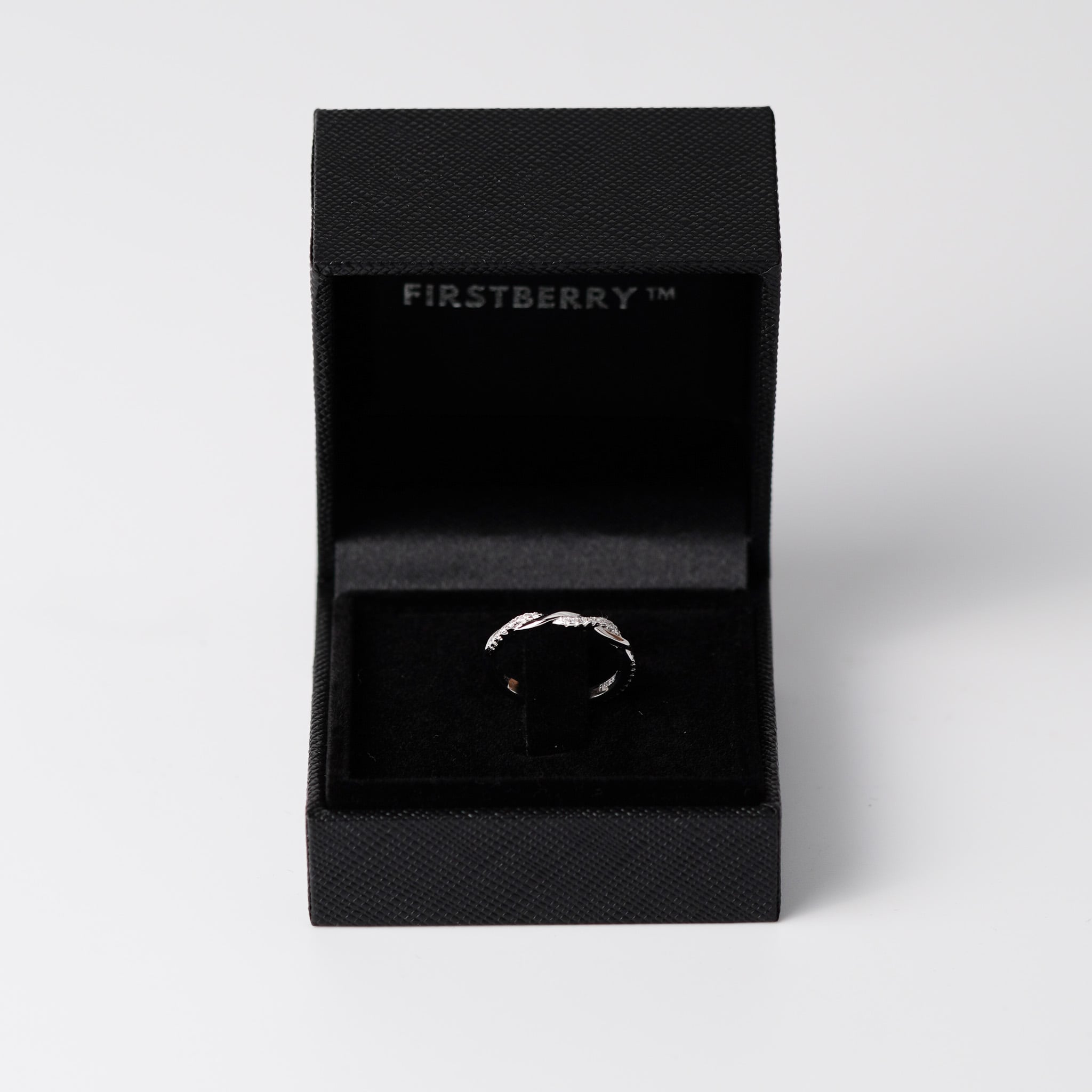 Twist Half Eternity Wedding Band - Moissanite