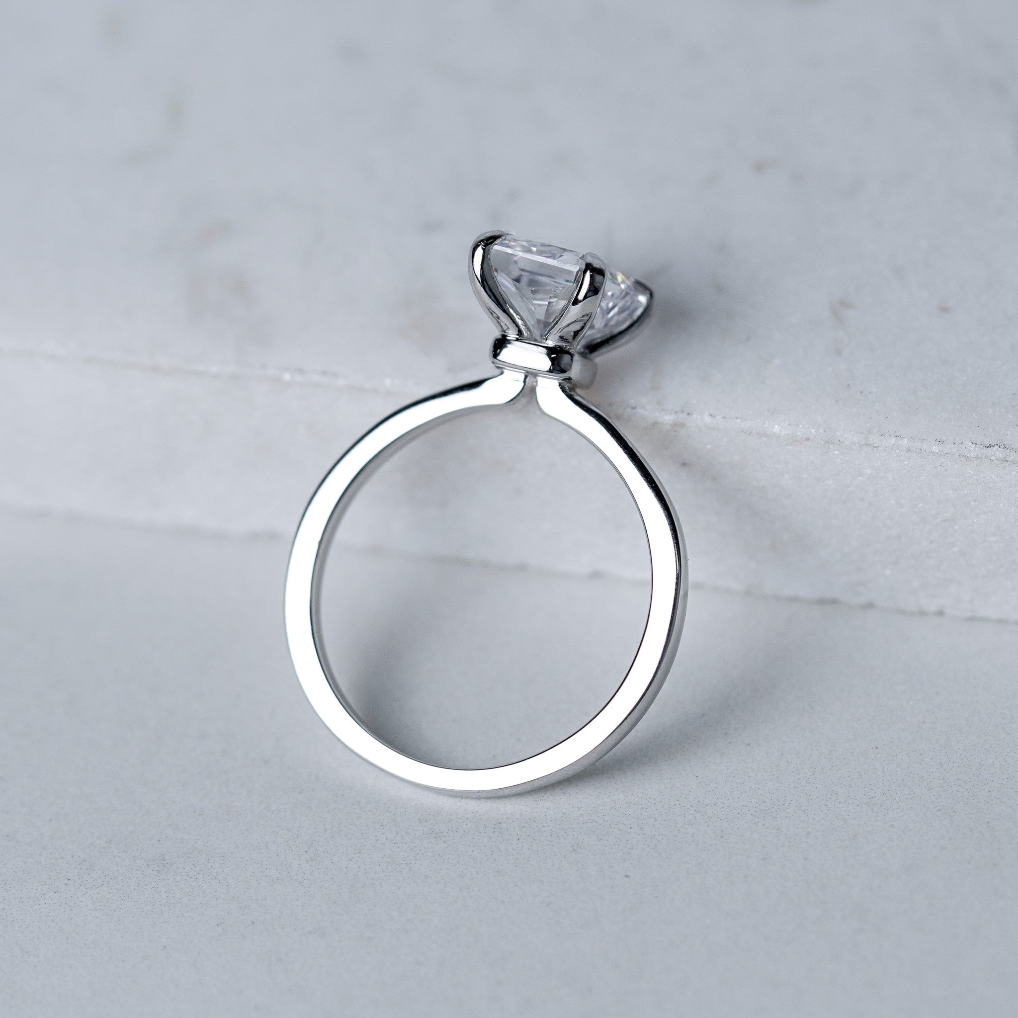 Radiant Solitaire Ring - 2ct - Simulated Diamond