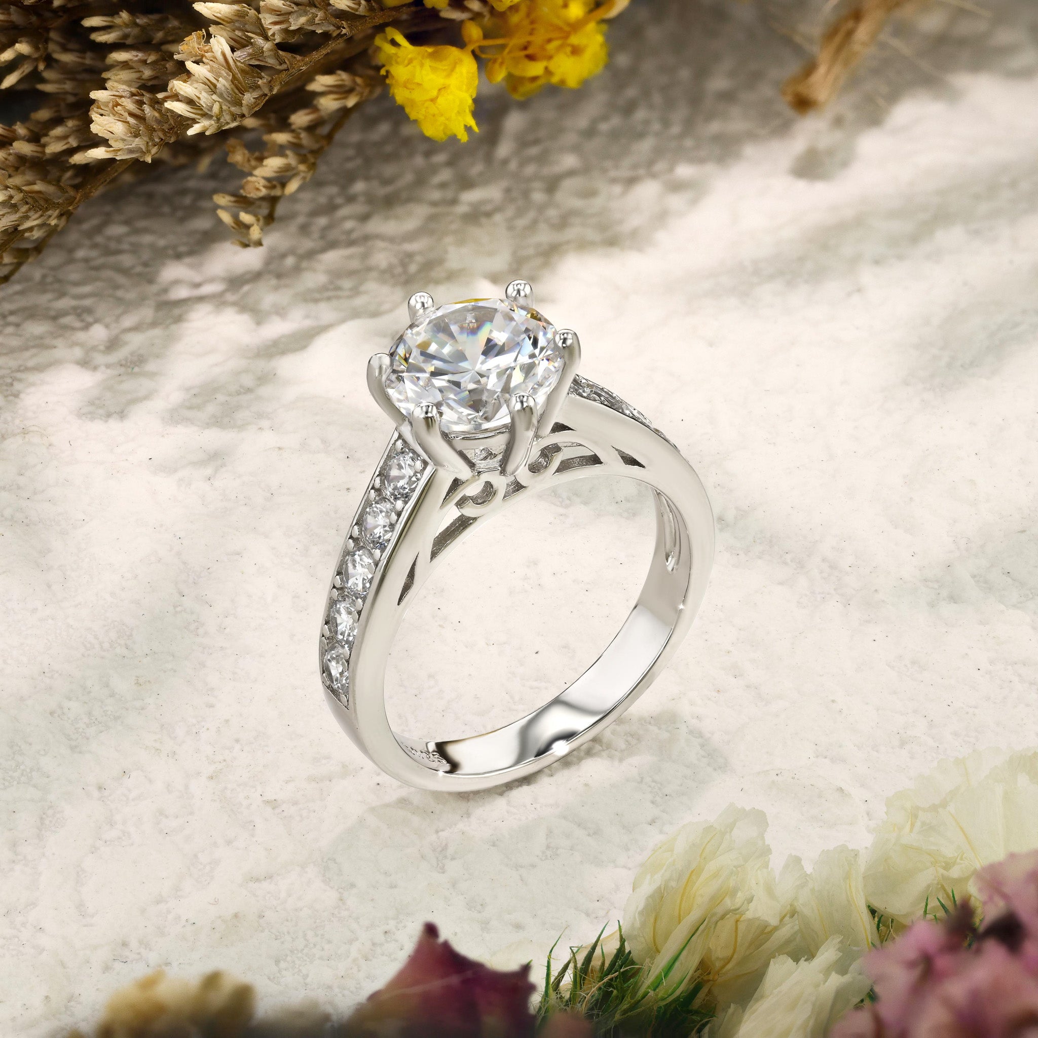Moissanite Queen Ring - Simulated Diamond