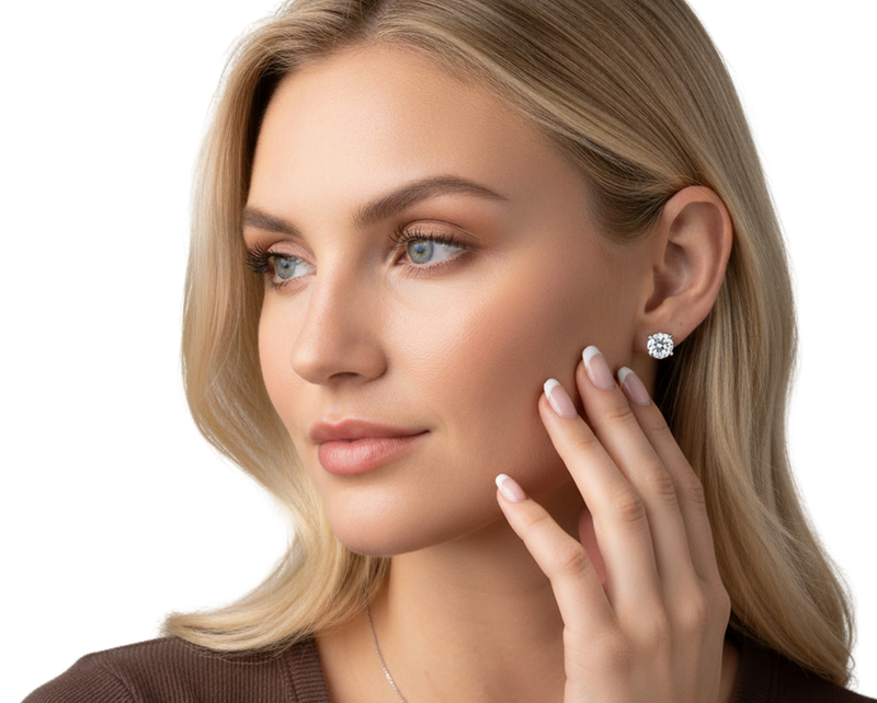 Model wearing firstberry jewelry