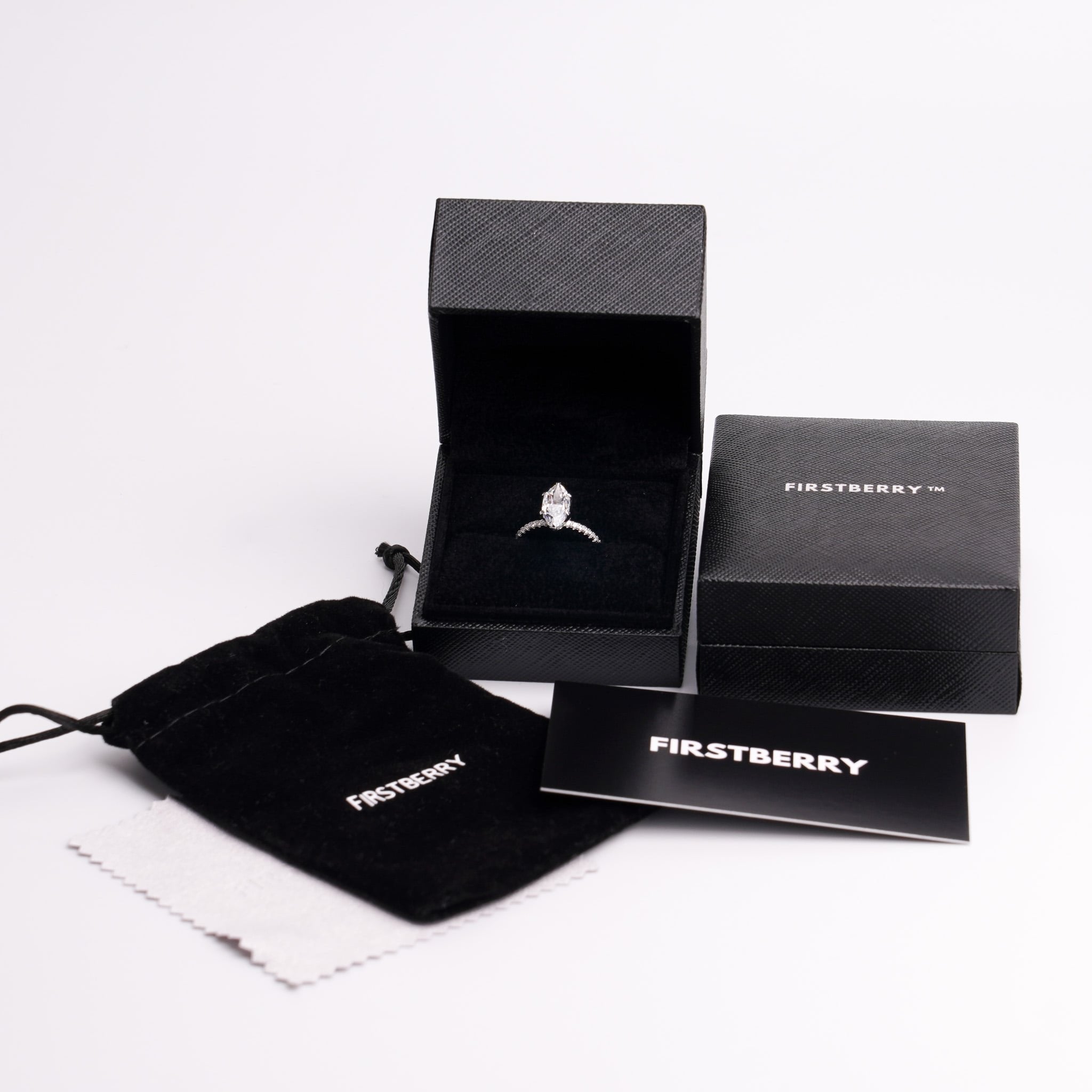 Round Earrings & Necklace Gift Set - Moissanite - 4 Products