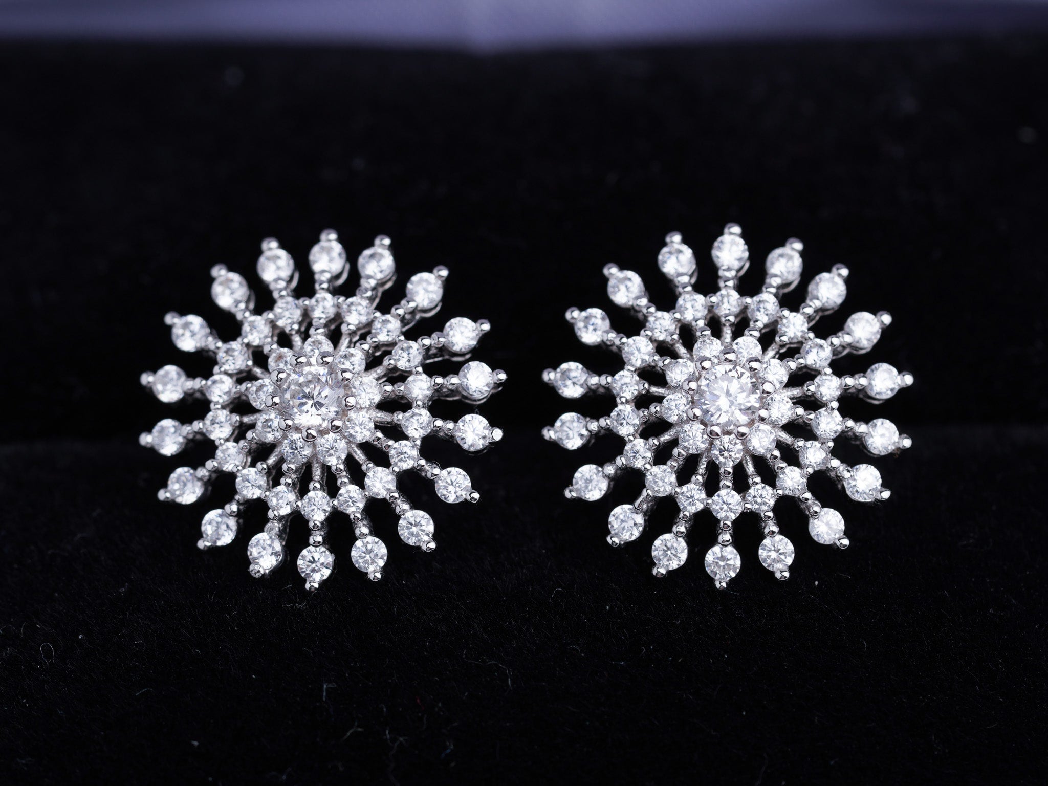 Flower Earrings, Multi-Dot