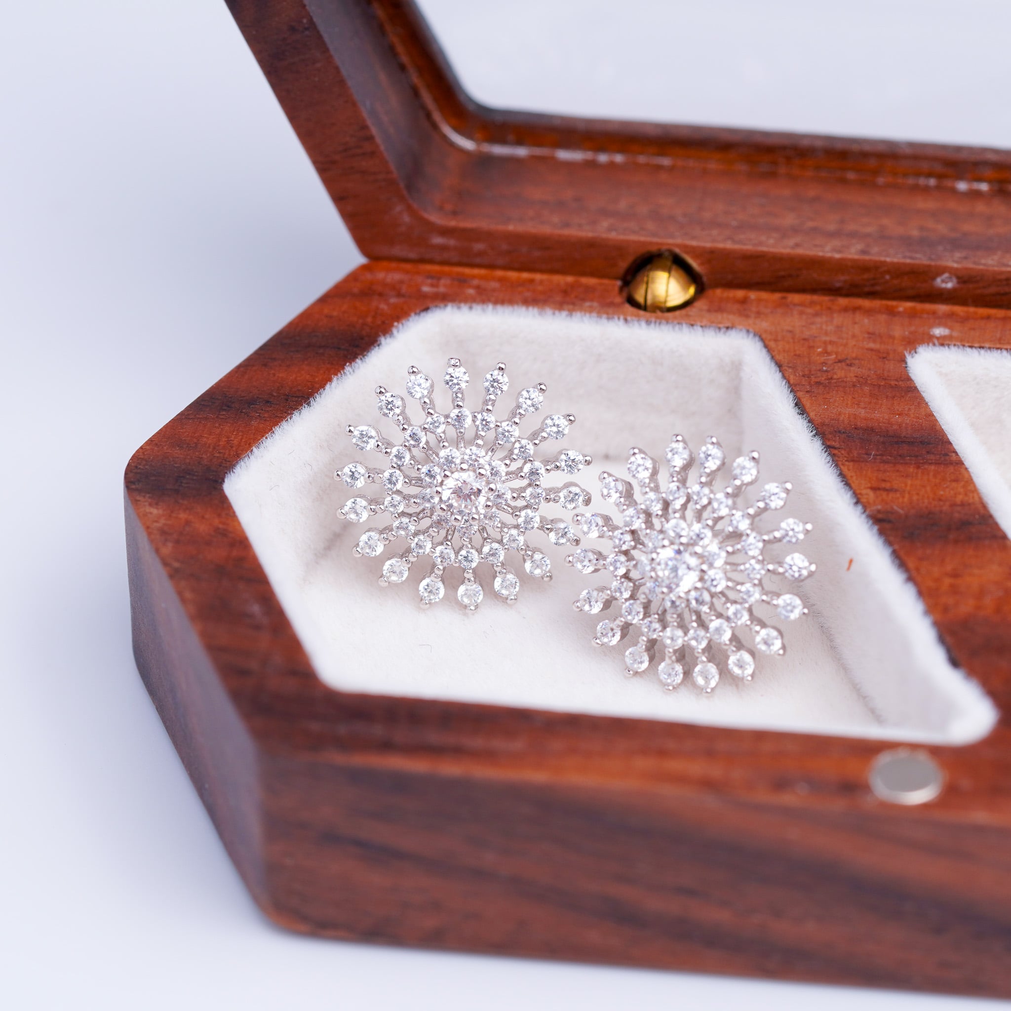 Flower Earrings, Multi-Dot
