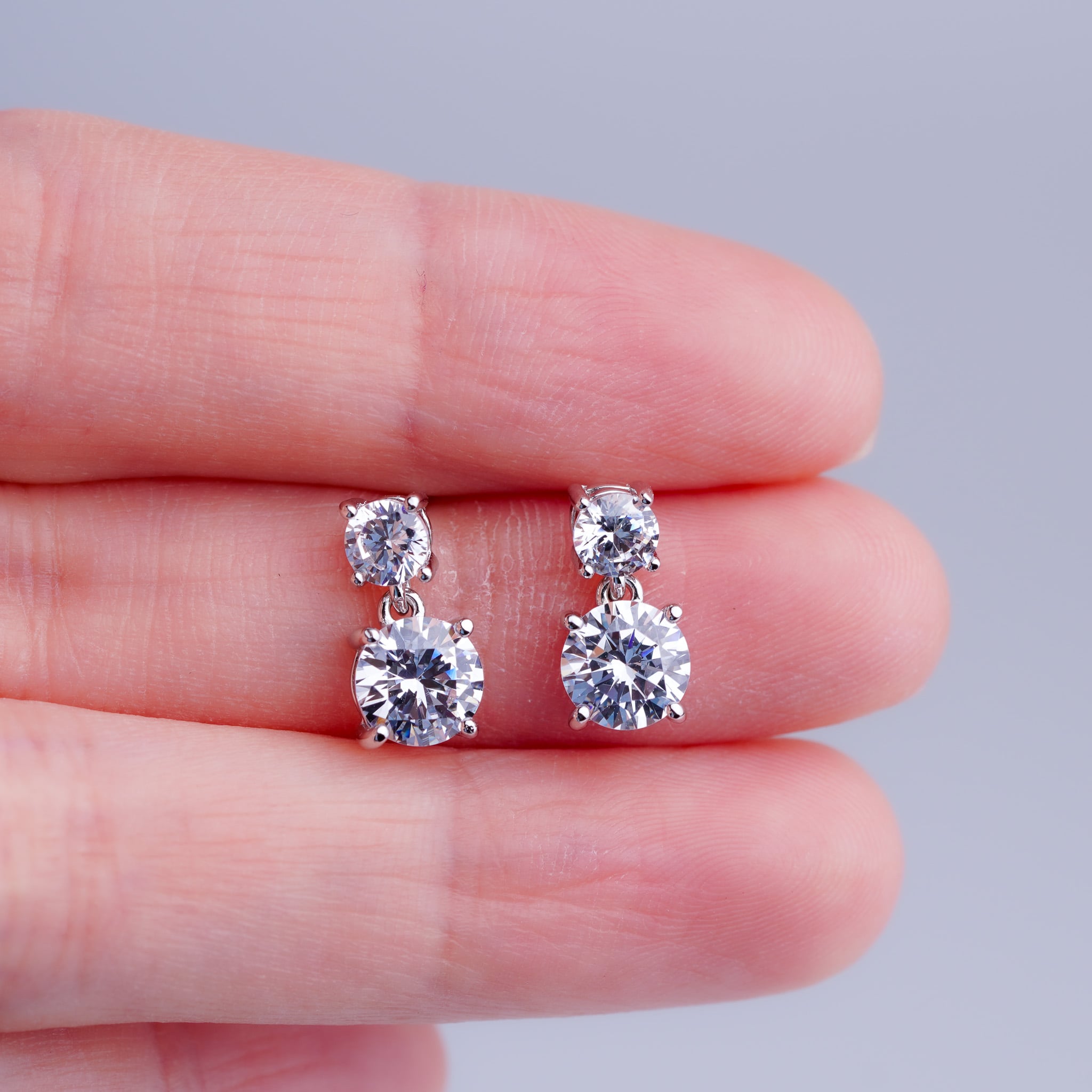 Double Dangle Earrings - 2 ct