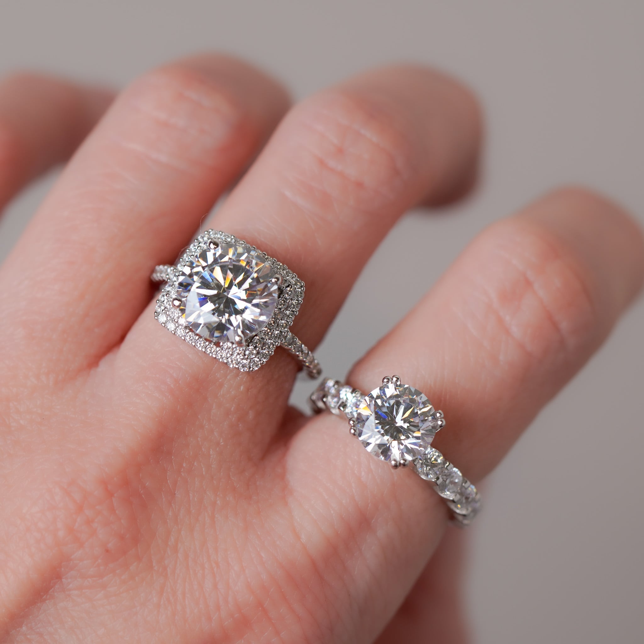 Double Halo Ring - 4 ct