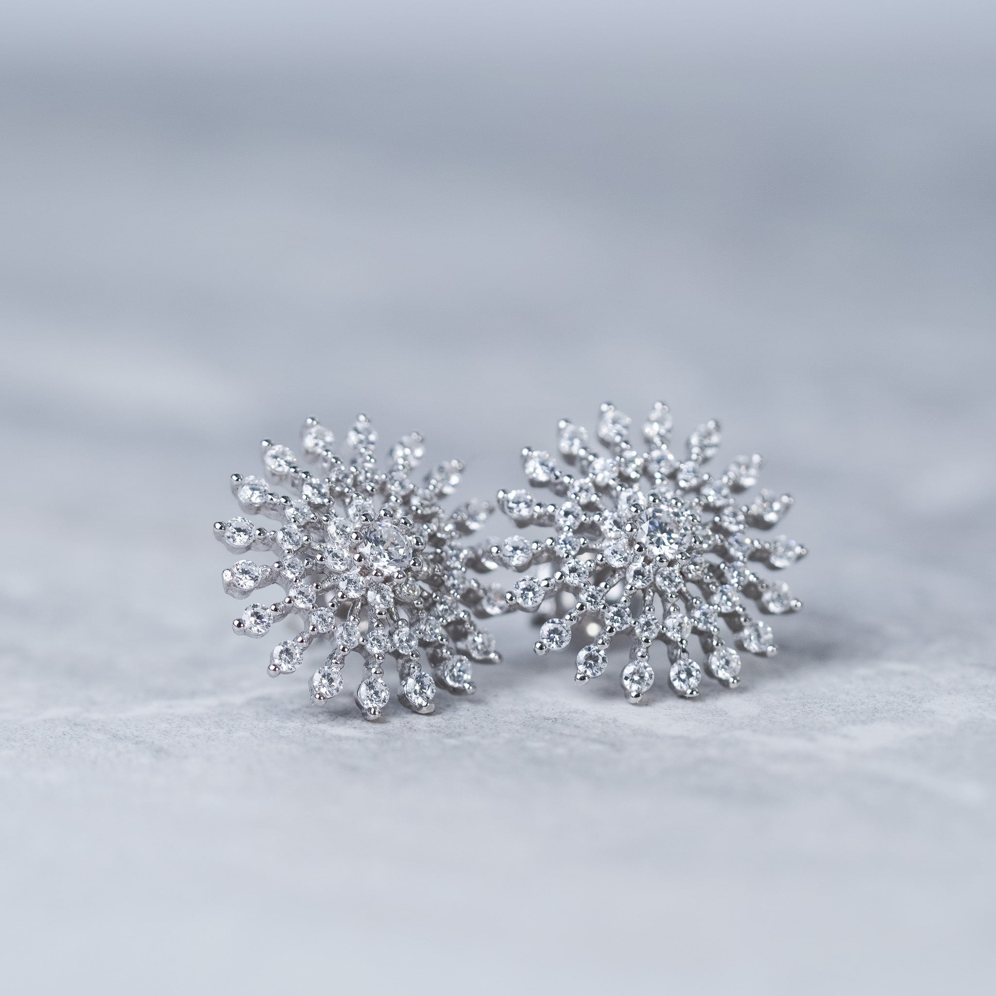 Flower Earrings, Multi-Dot