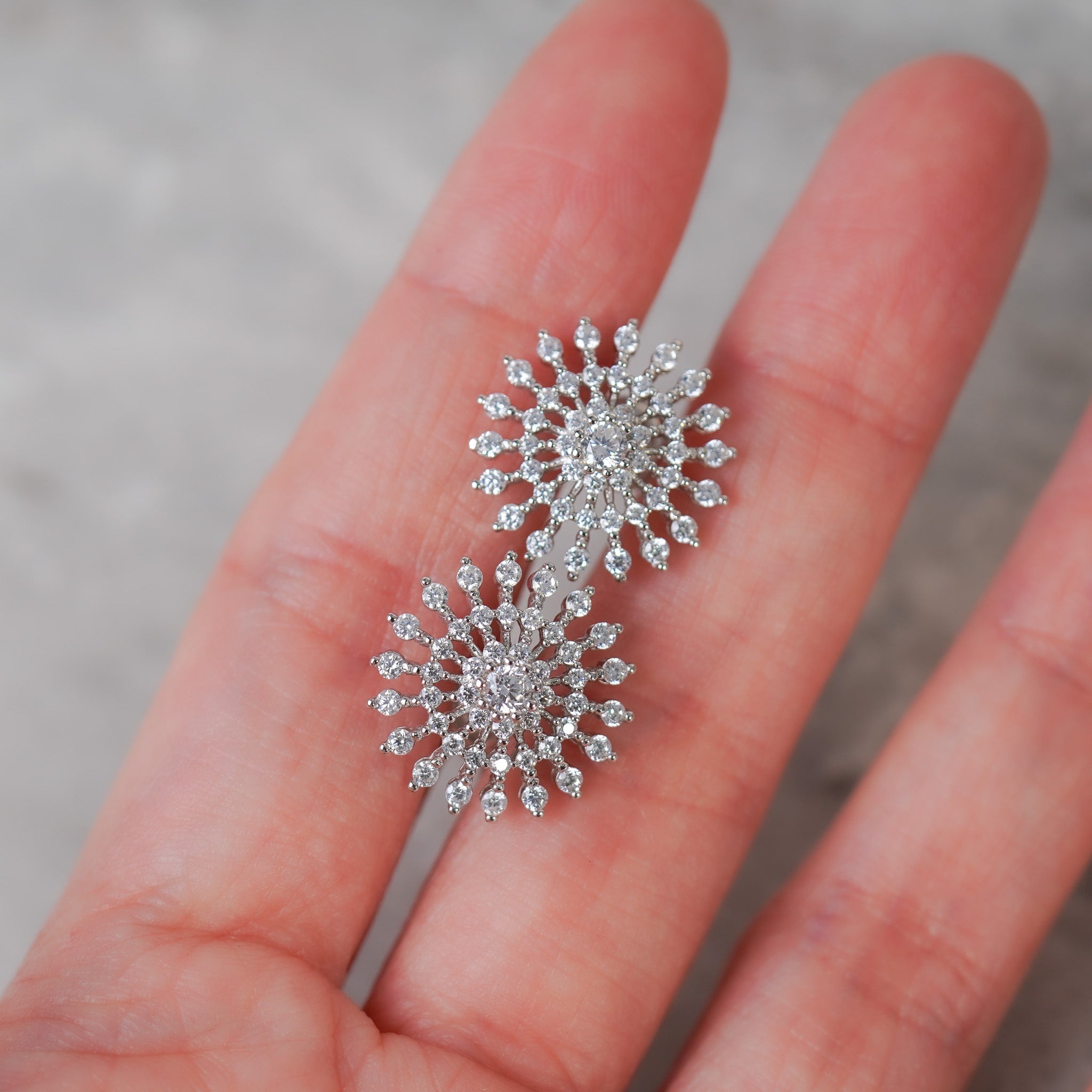 Flower Earrings, Multi-Dot