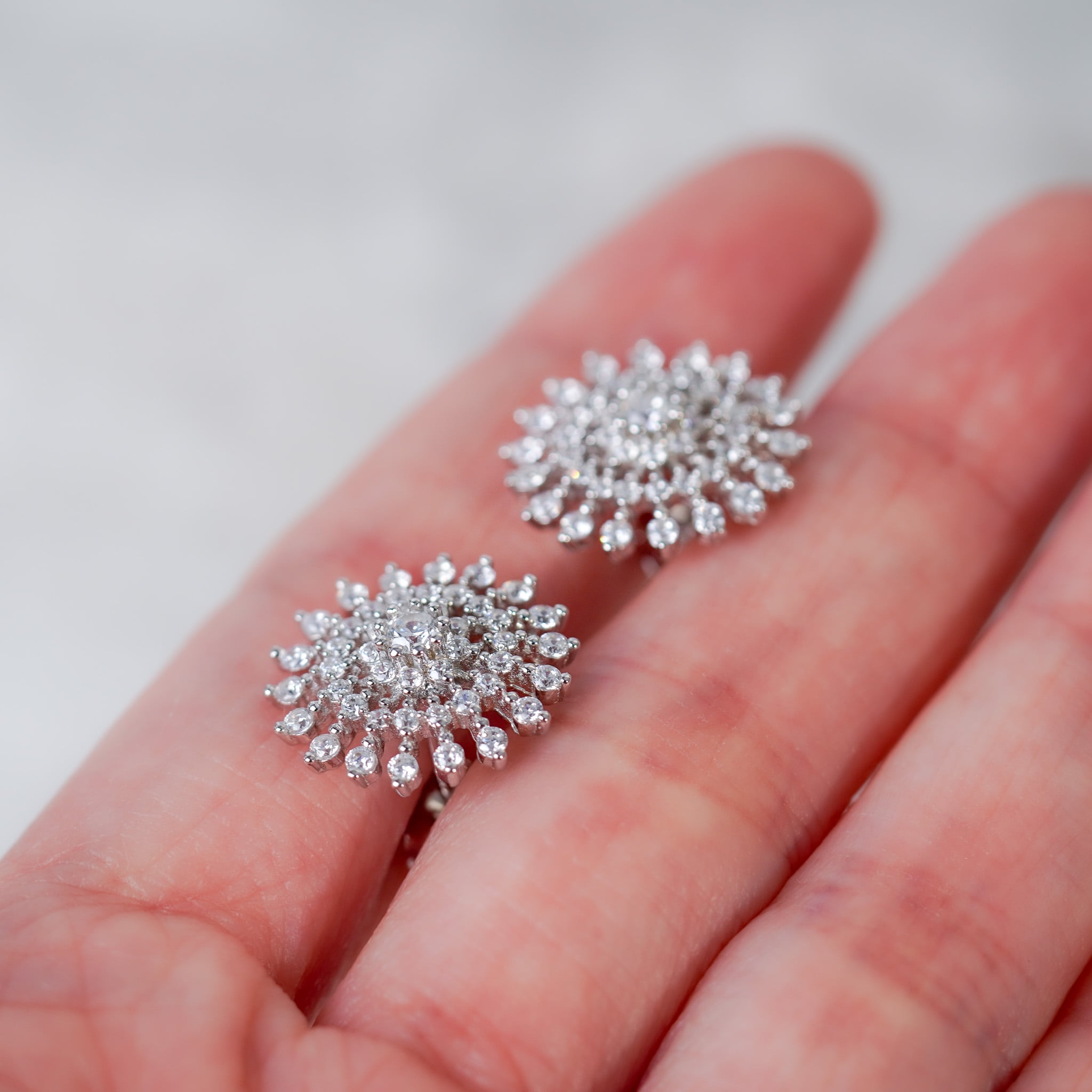 Flower Earrings, Multi-Dot