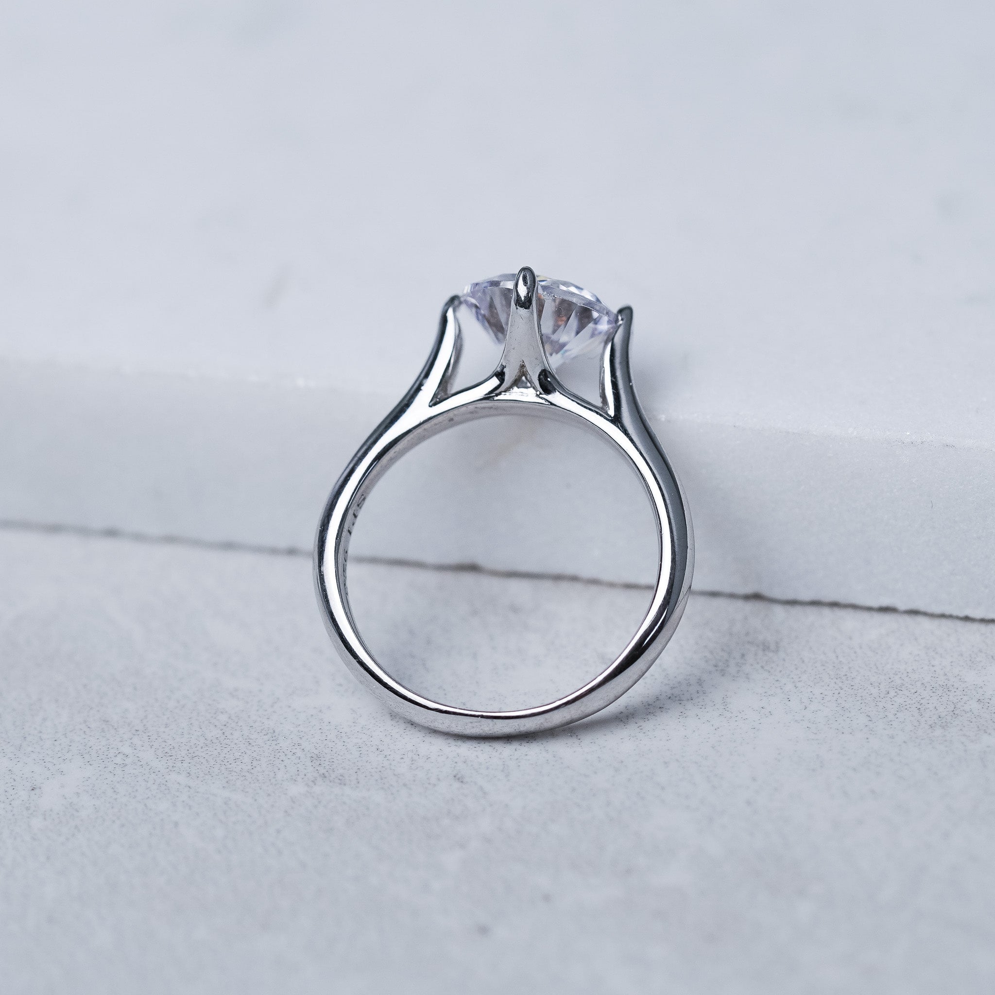 Solitaire Ring, Simulated Diamond - 2 ct
