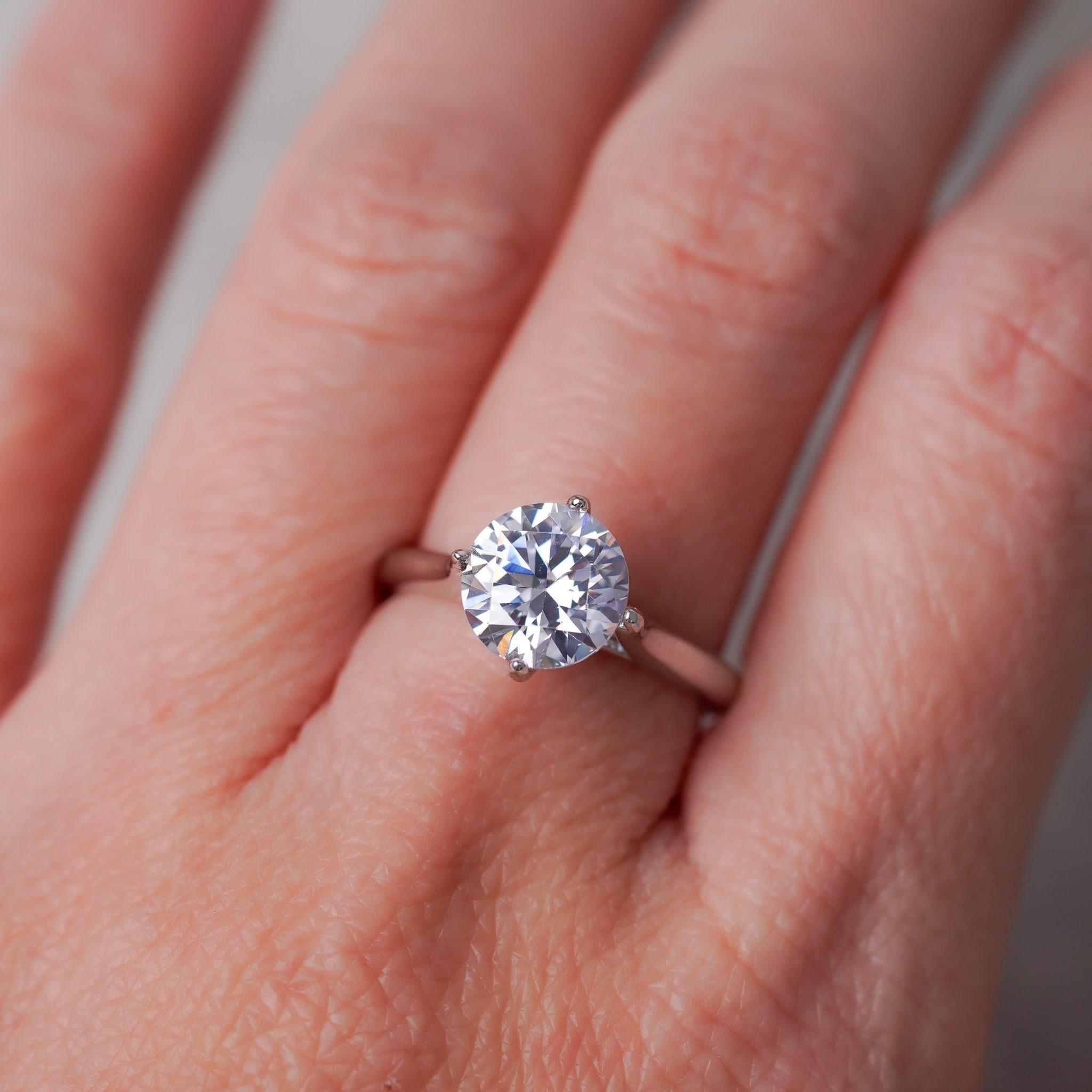 Solitaire Ring, Simulated Diamond - 2 ct