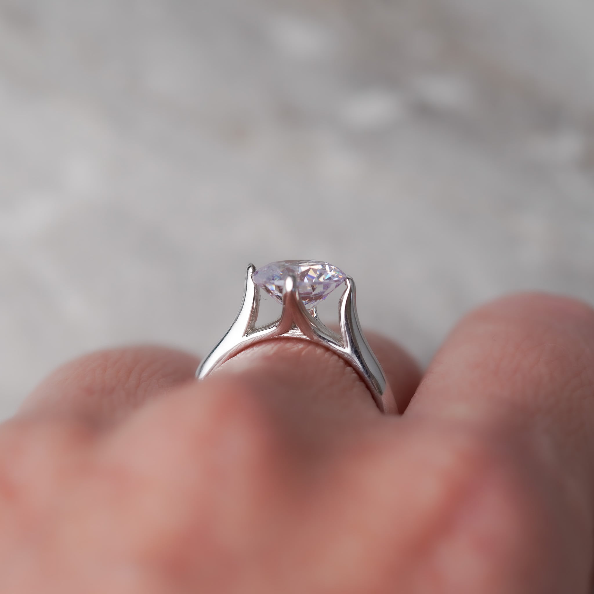 Solitaire Ring, Simulated Diamond - 2 ct