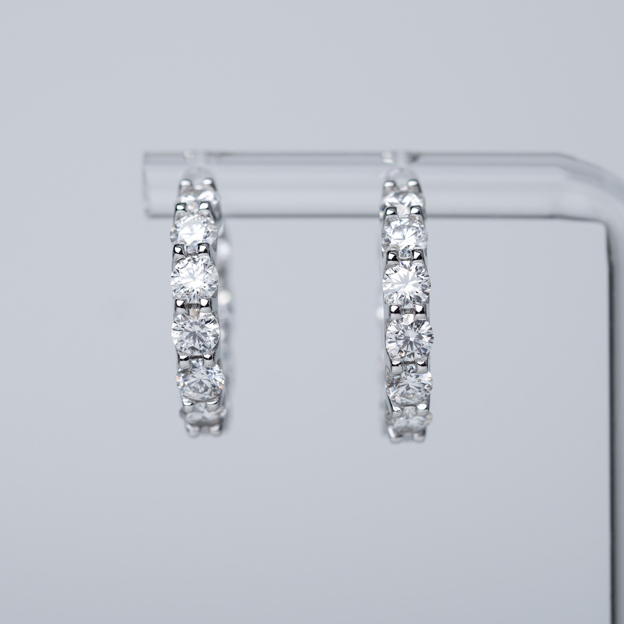Moissanite Hoop Earrings