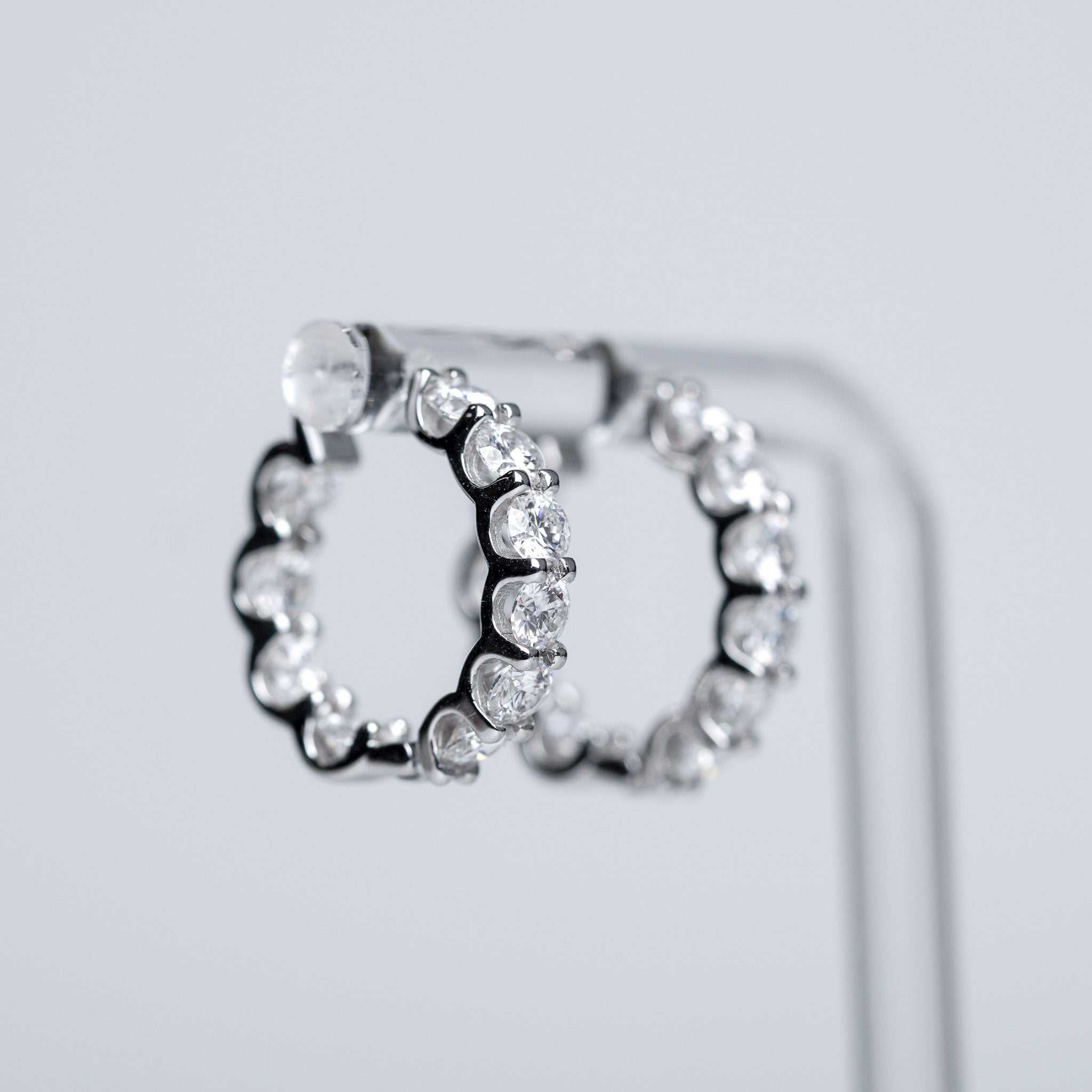 Moissanite Hoop Earrings