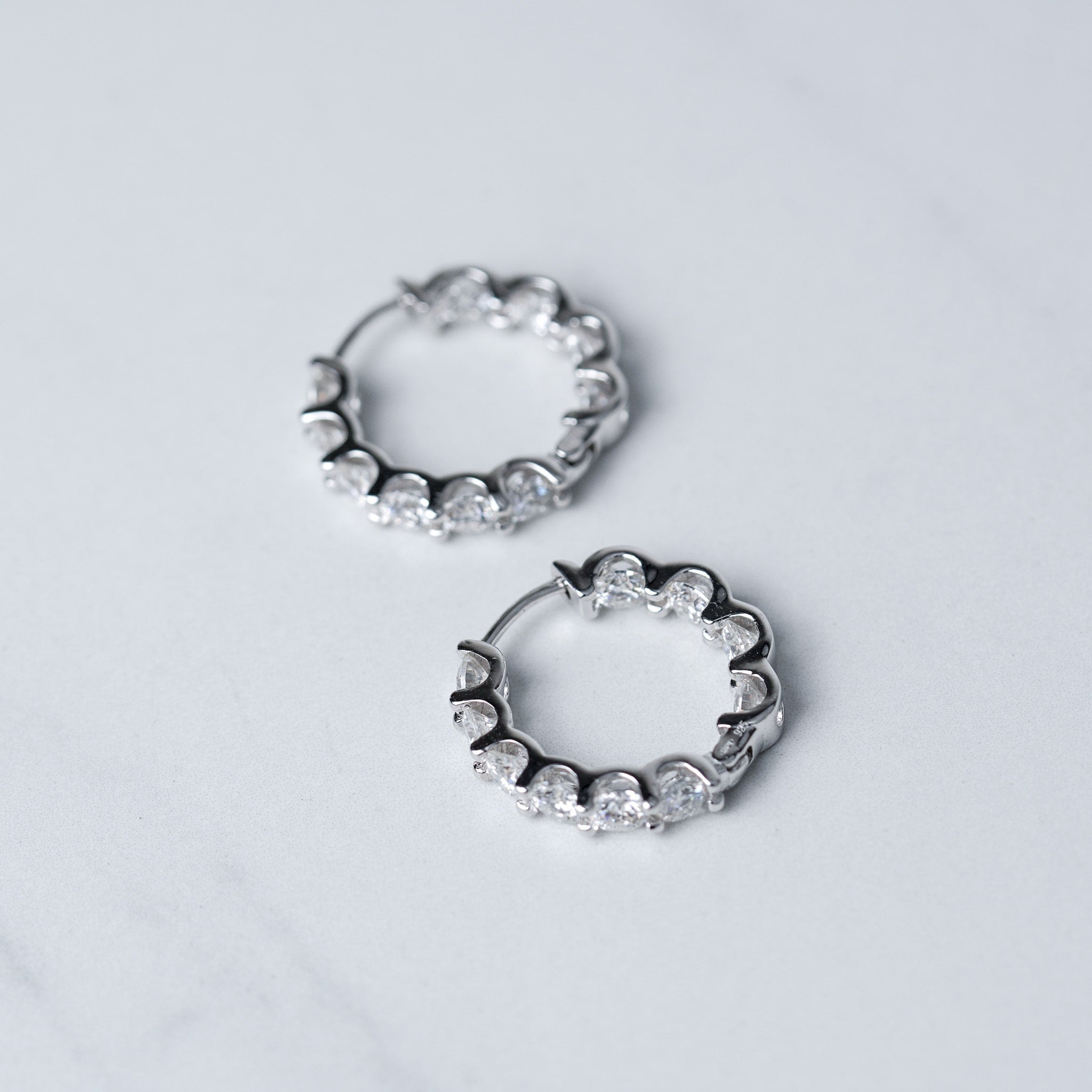 Moissanite Hoop Earrings