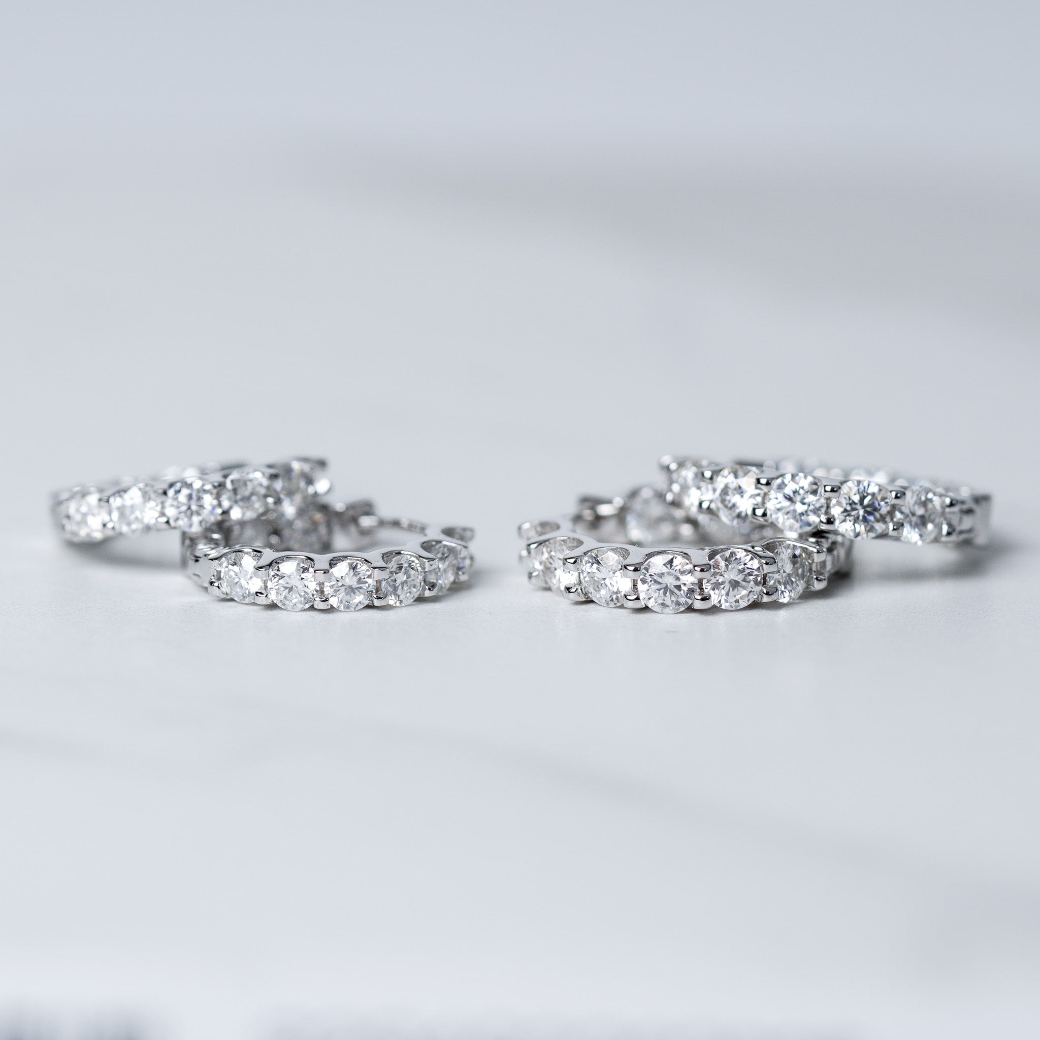 Moissanite Hoop Earrings