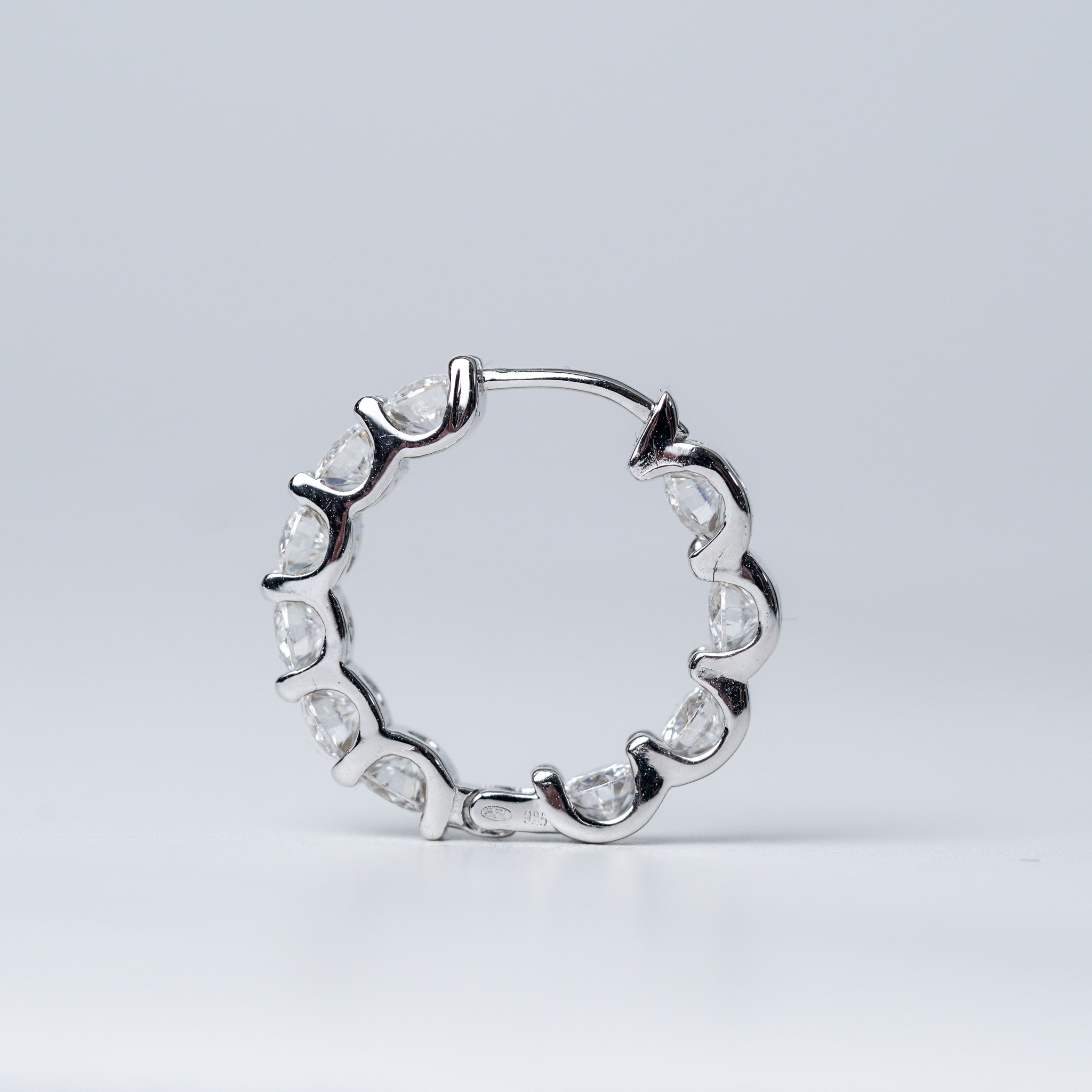 Moissanite Hoop Earrings