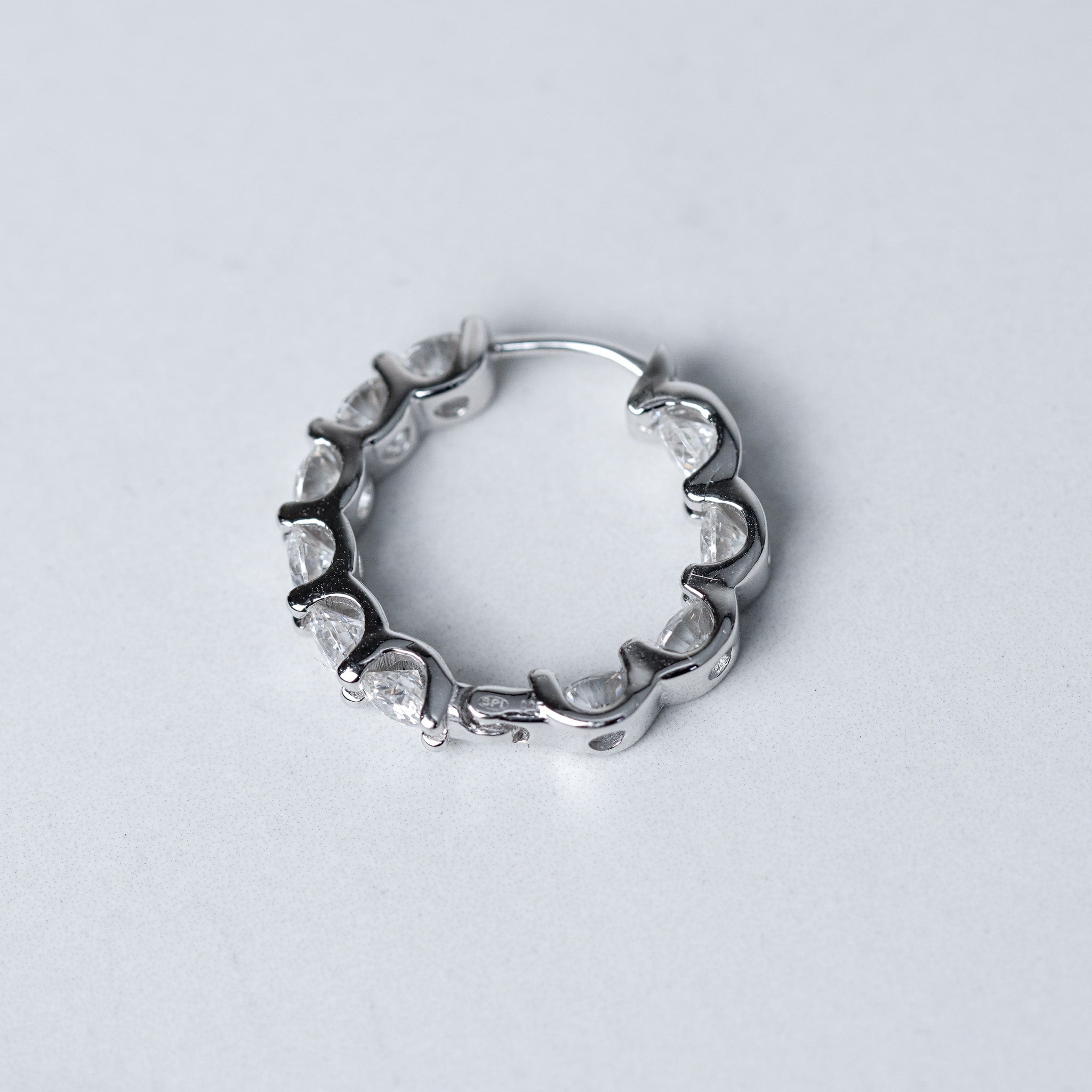 Moissanite Hoop Earrings
