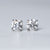 Round Solitaire Stud Earrings - Moissanites