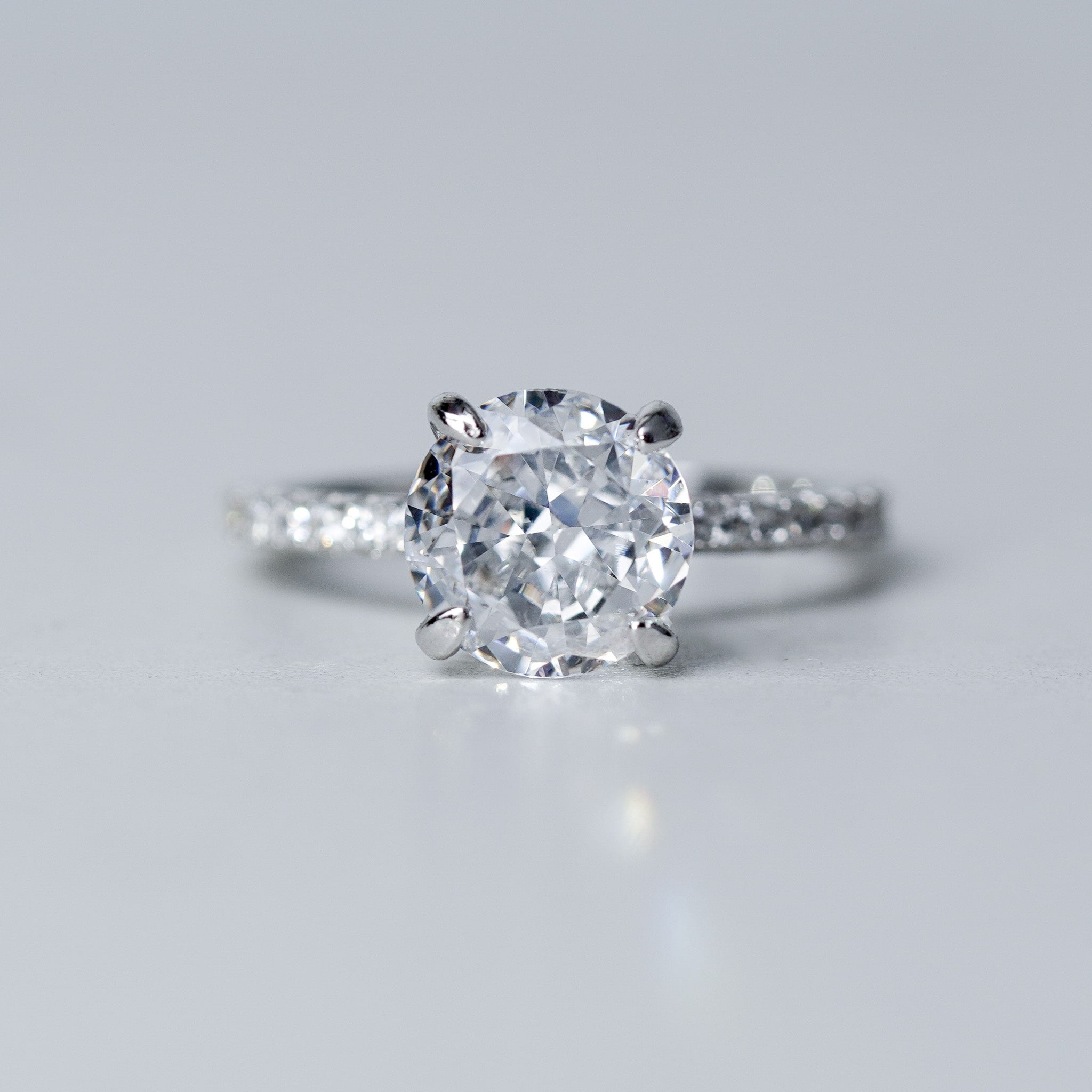 Round Radiant Engagement Ring - 2ct