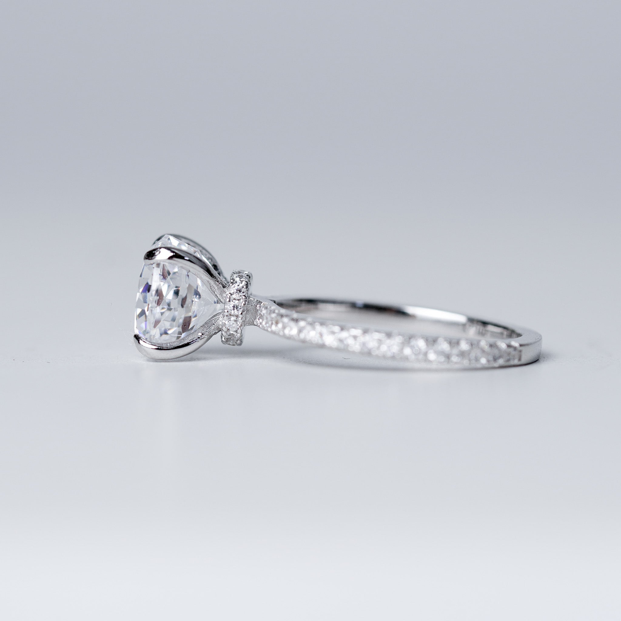 Round Radiant Engagement Ring - 2ct