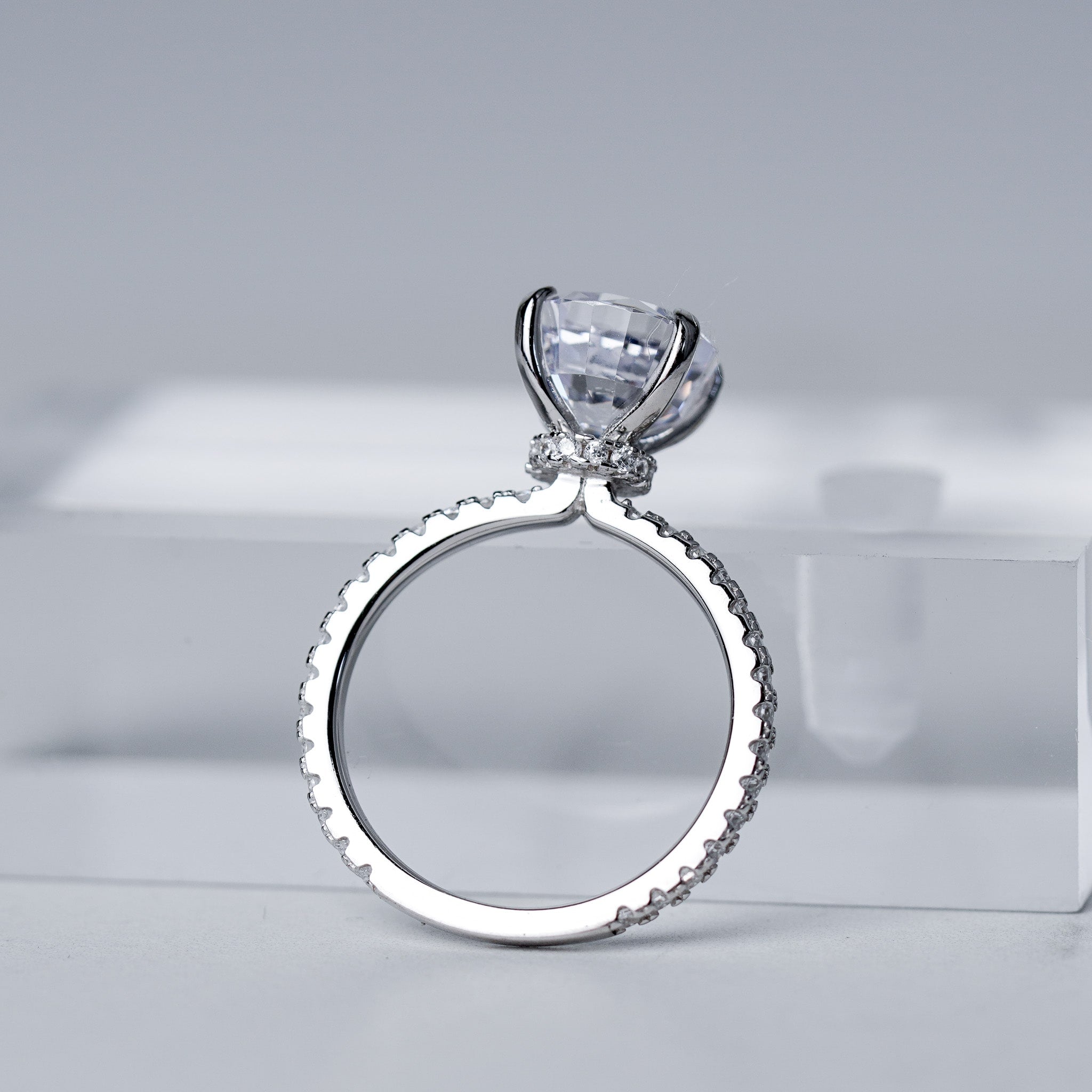 Round Radiant Engagement Ring - 2ct
