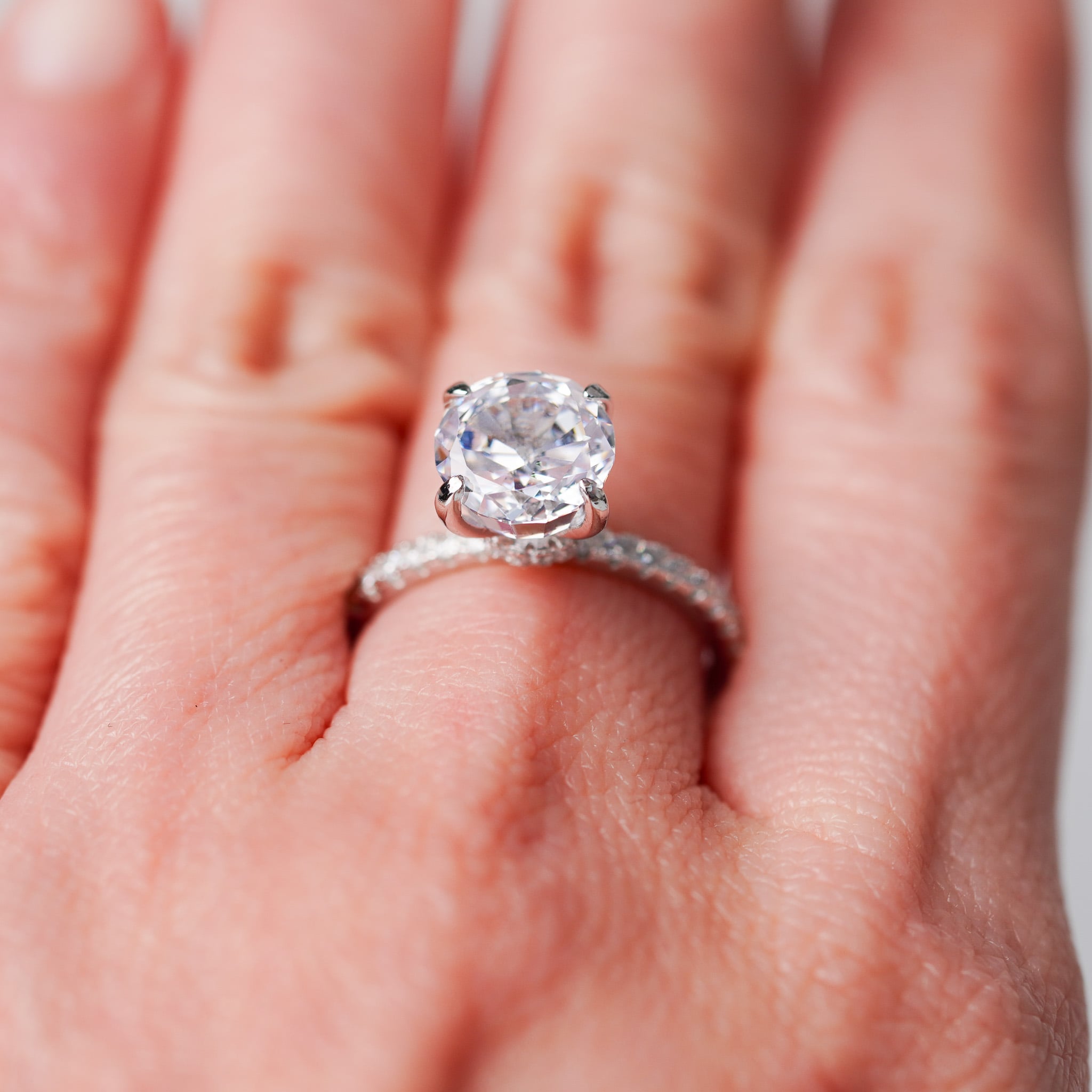 Round Radiant Engagement Ring - 2ct