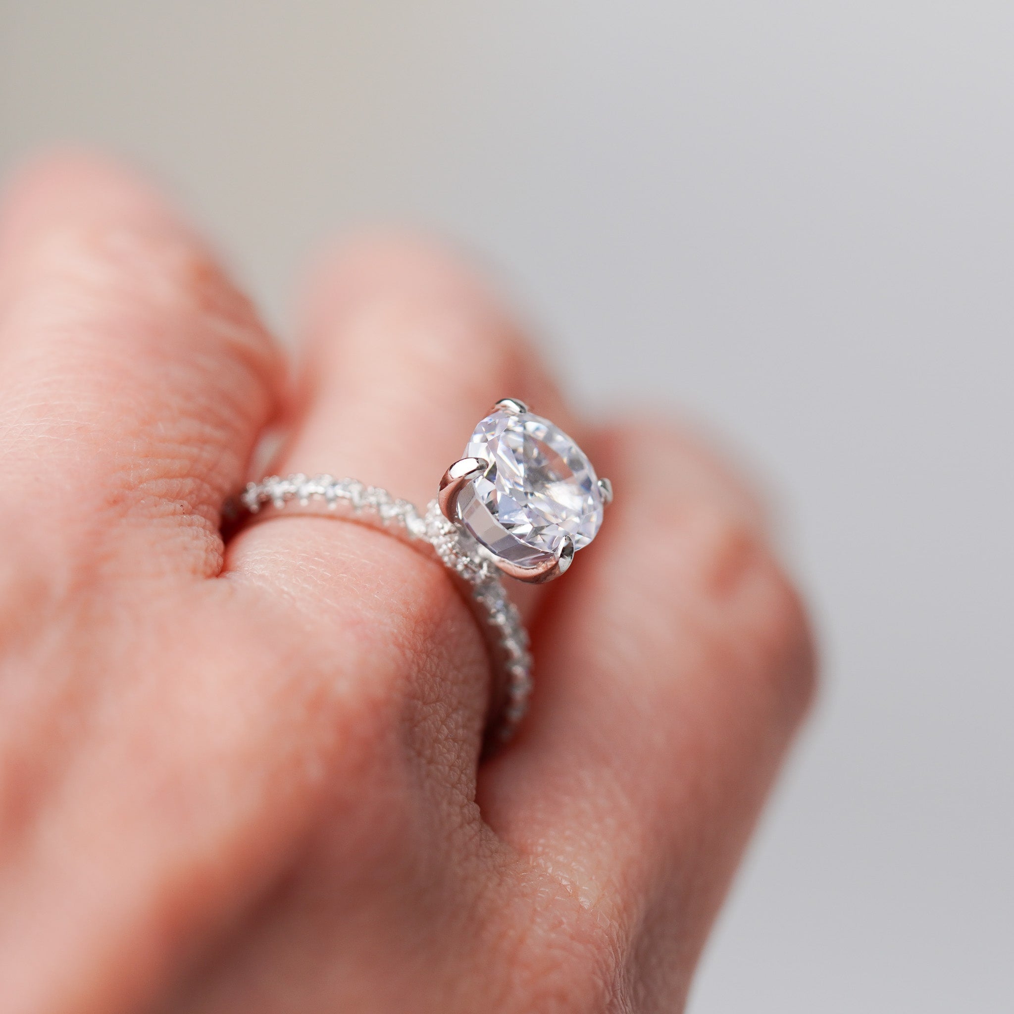 Round Radiant Engagement Ring - 2ct