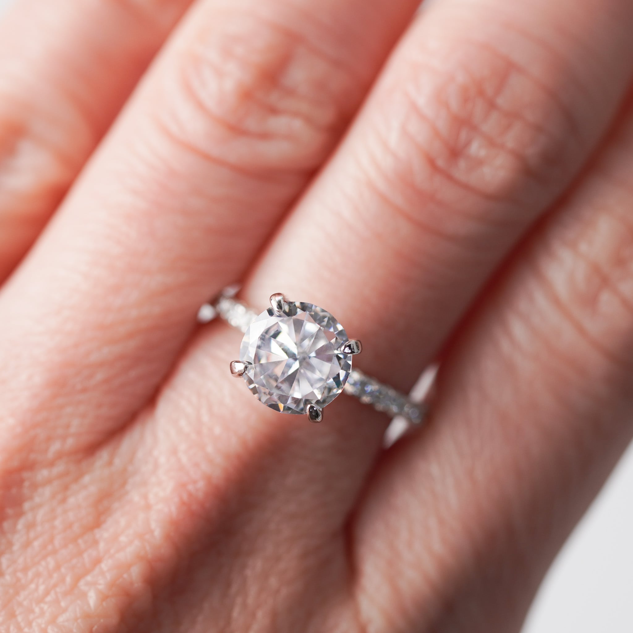Round Radiant Engagement Ring - 2ct