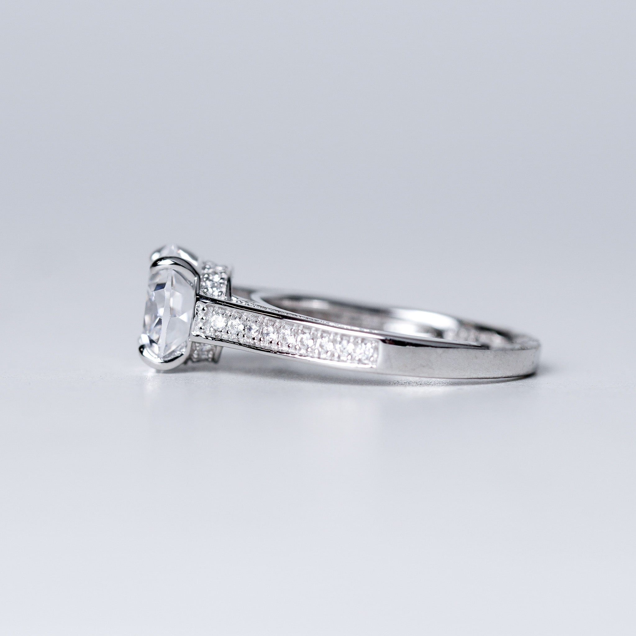 Oval Bling Engagement Ring