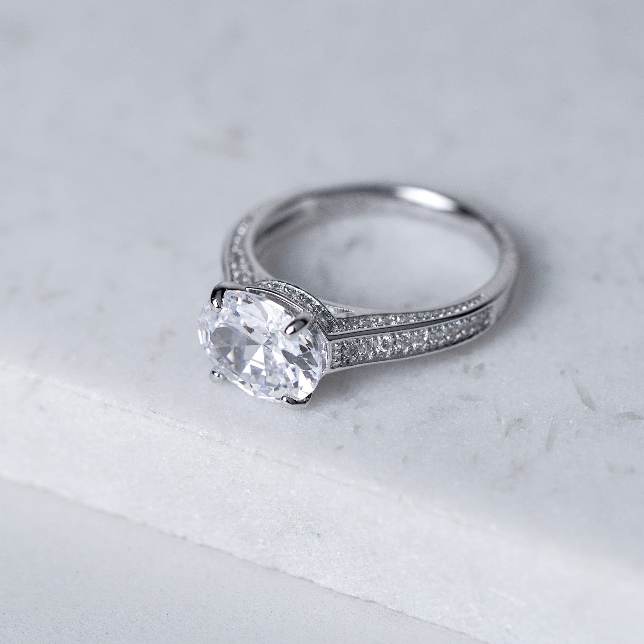 Oval Bling Engagement Ring